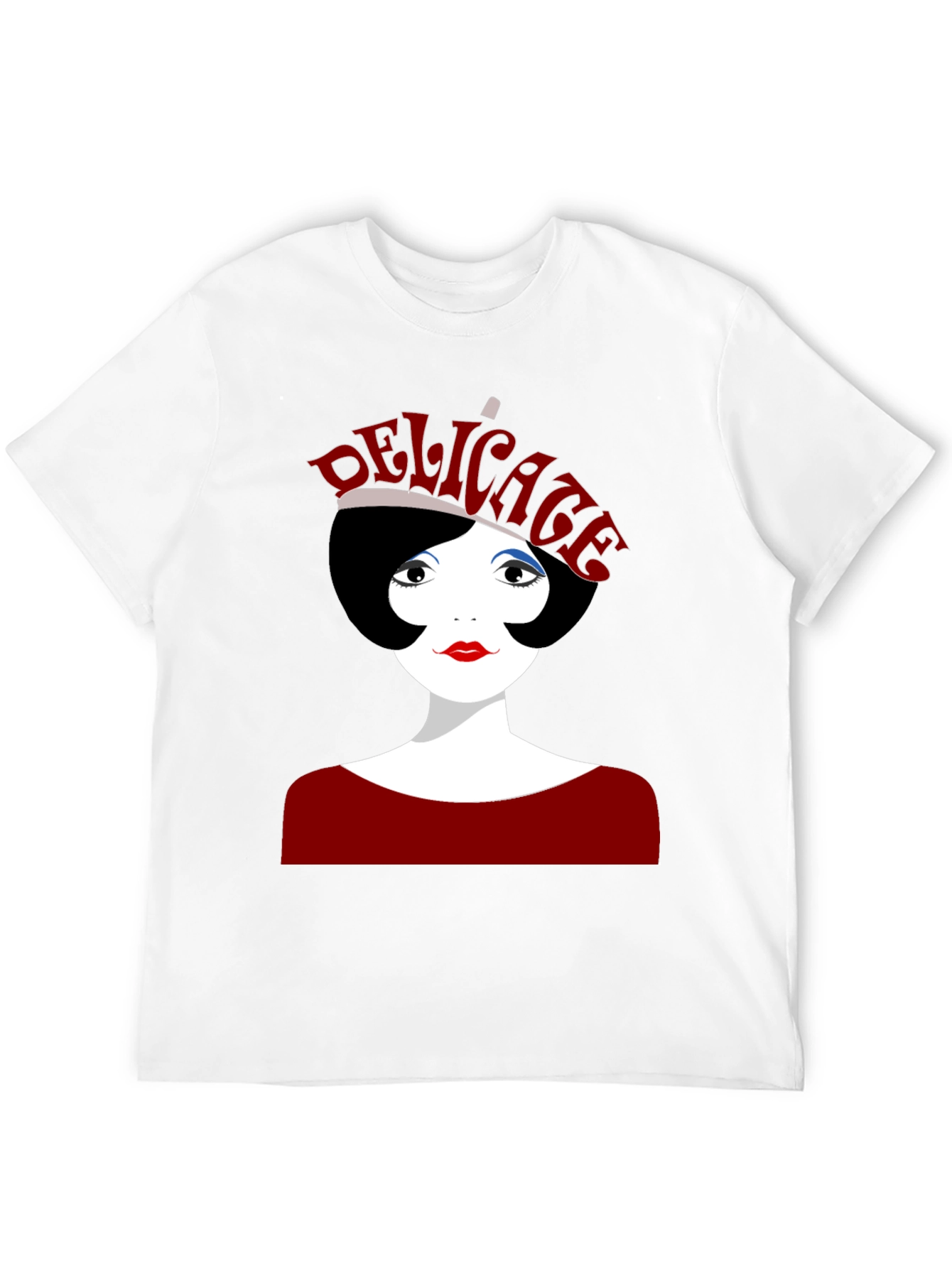 Delicate Graphic Print Black T-Shirt