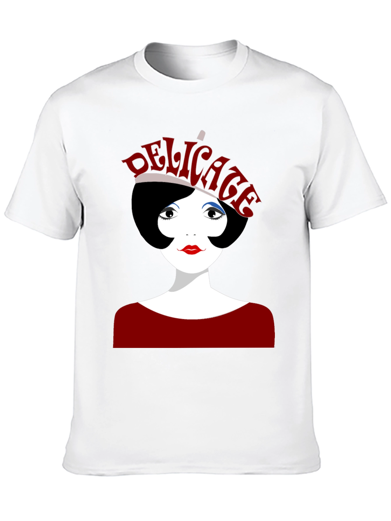 Delicate Graphic Print Black T-Shirt