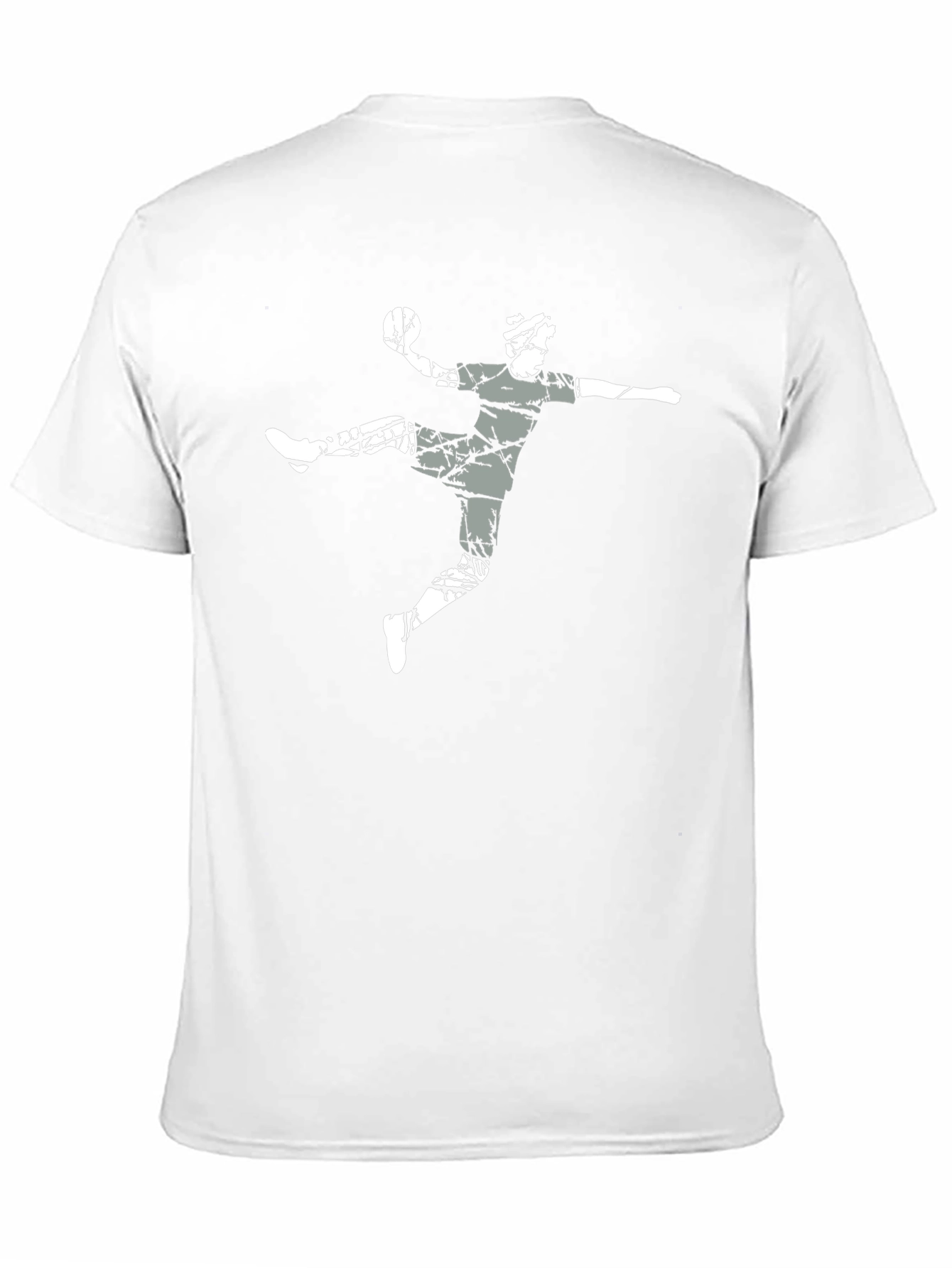 Handball Player Graphic Tee - Black Cotton T-Shirt