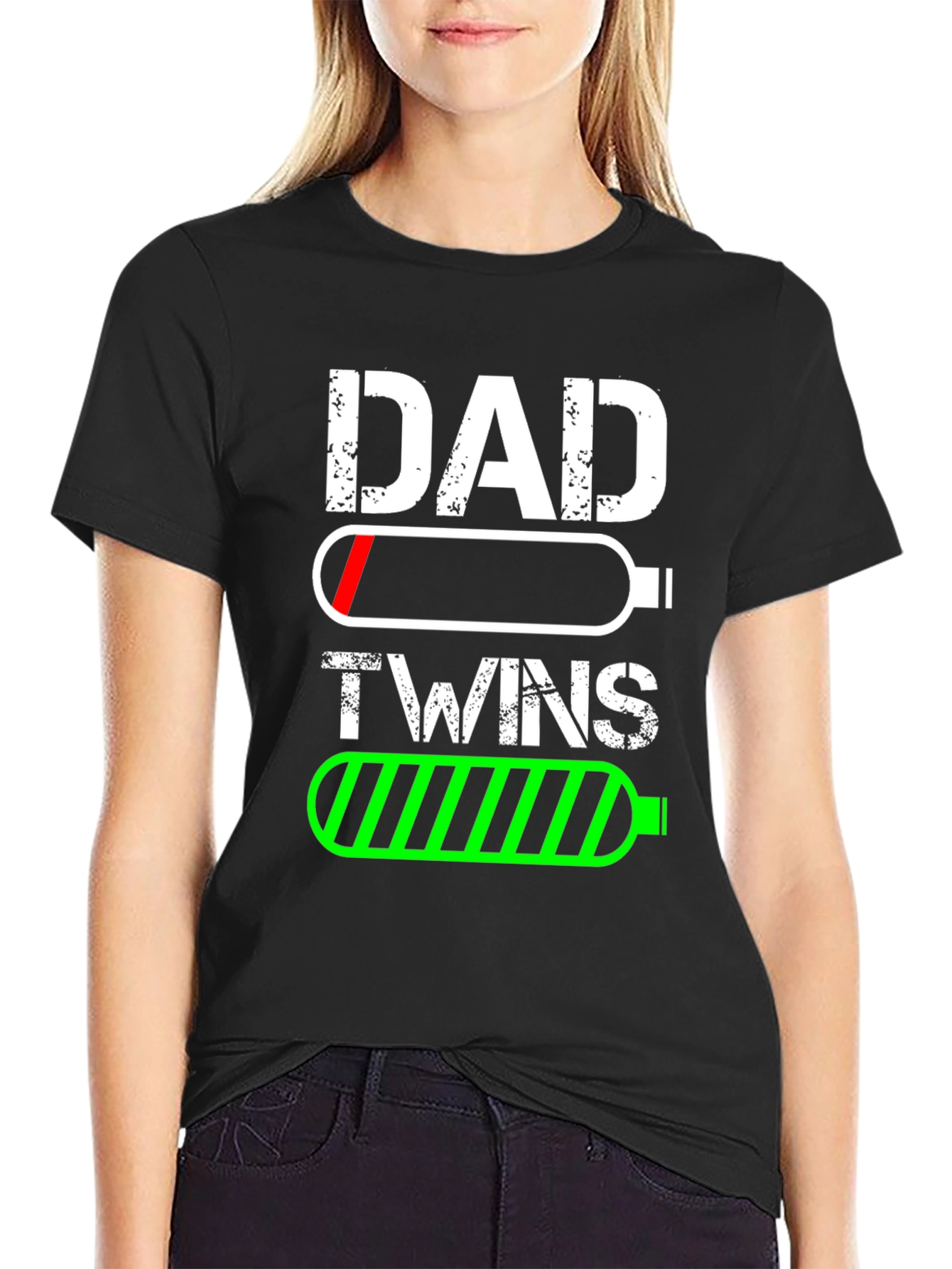 Dad Twins Battery T-Shirt