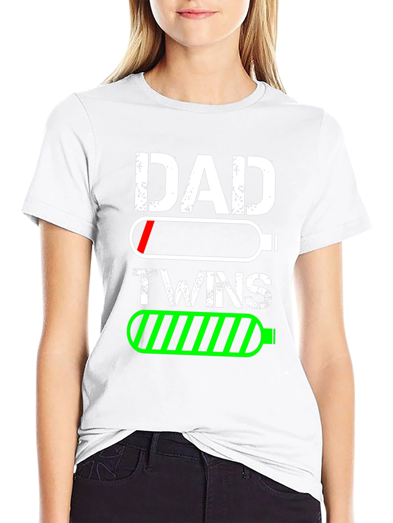 Dad Twins Battery T-Shirt