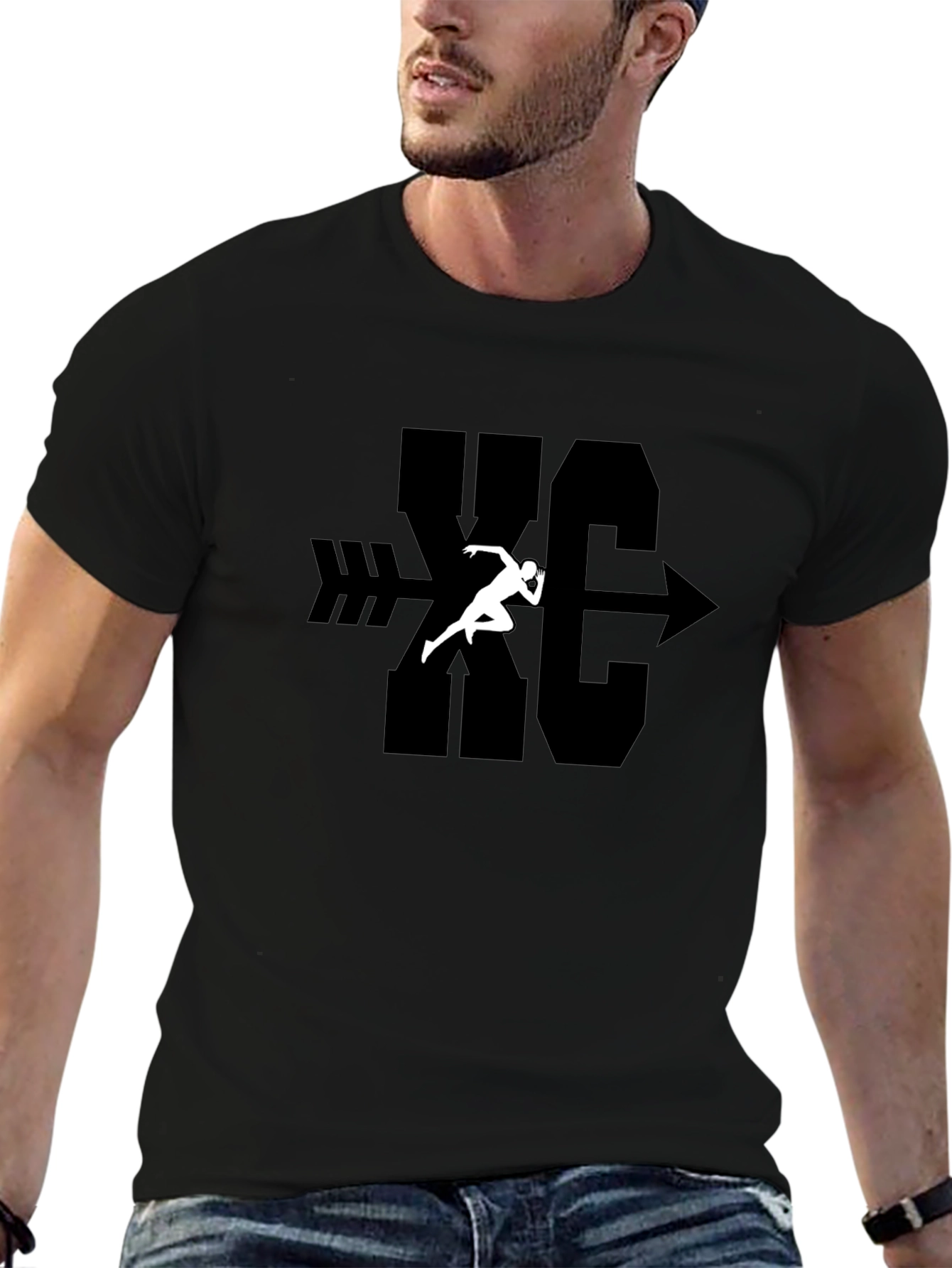 XC Cross Country Runner Arrow Graphic T-Shirt