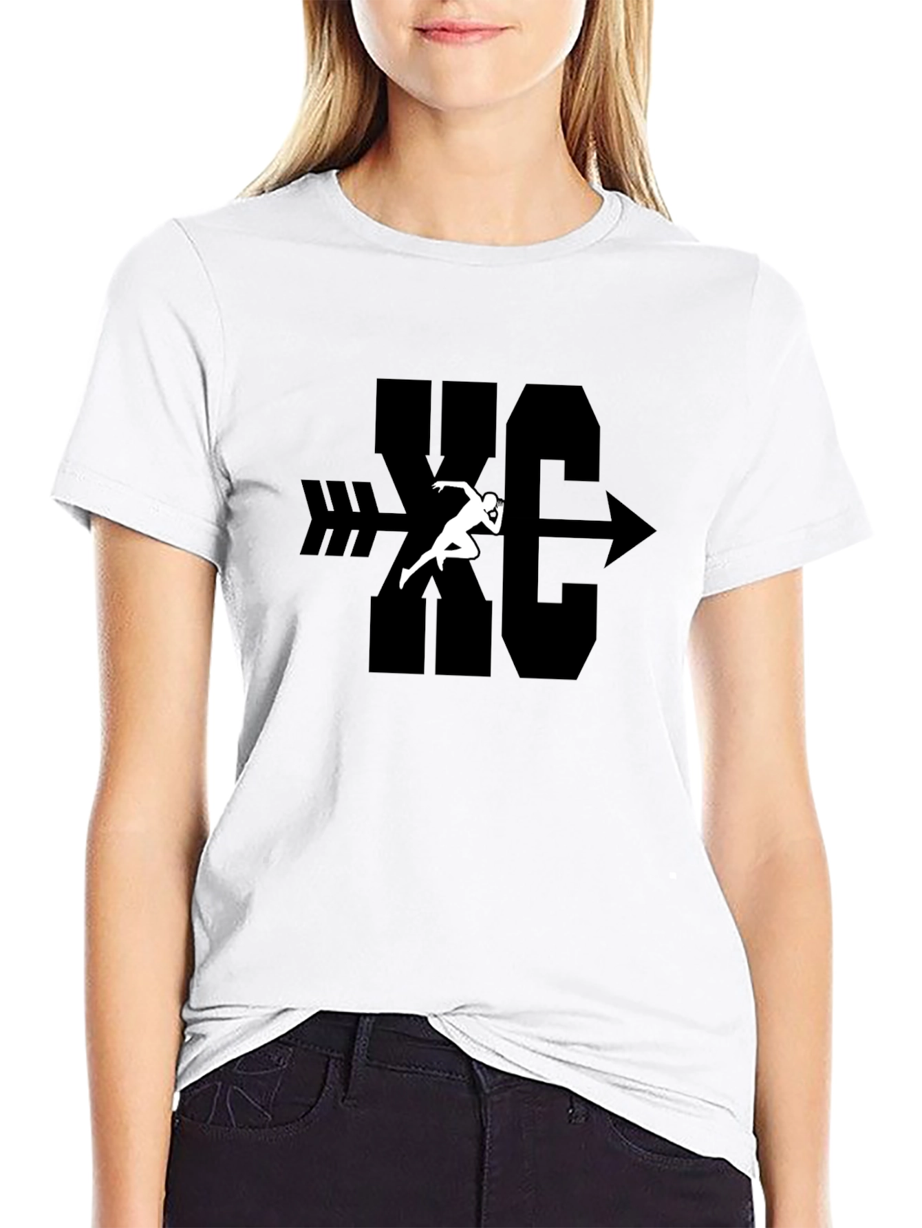 XC Cross Country Runner Arrow Graphic T-Shirt