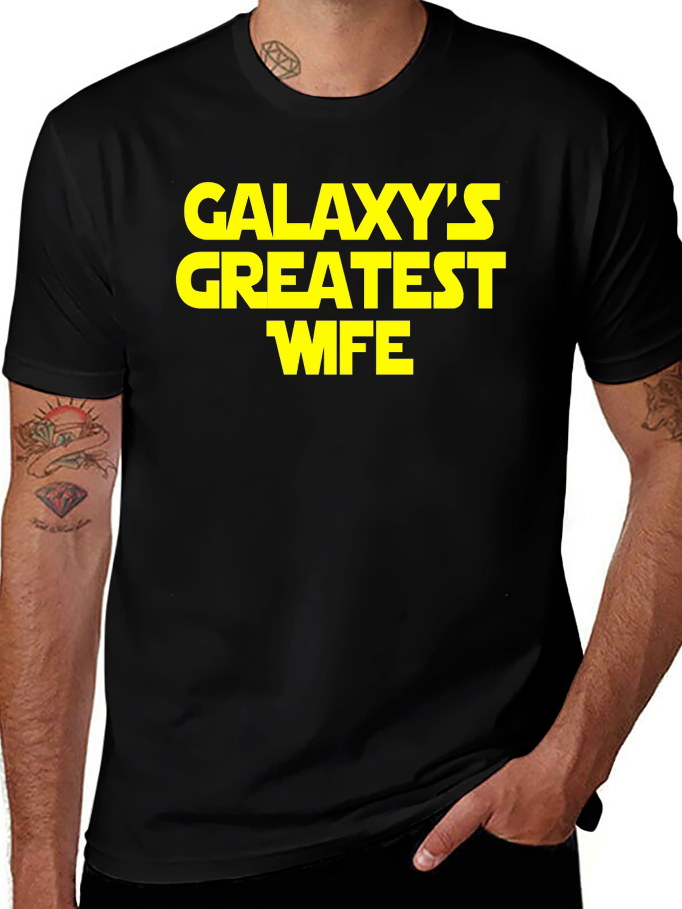 Galaxys Greatest Wife Black T-Shirt