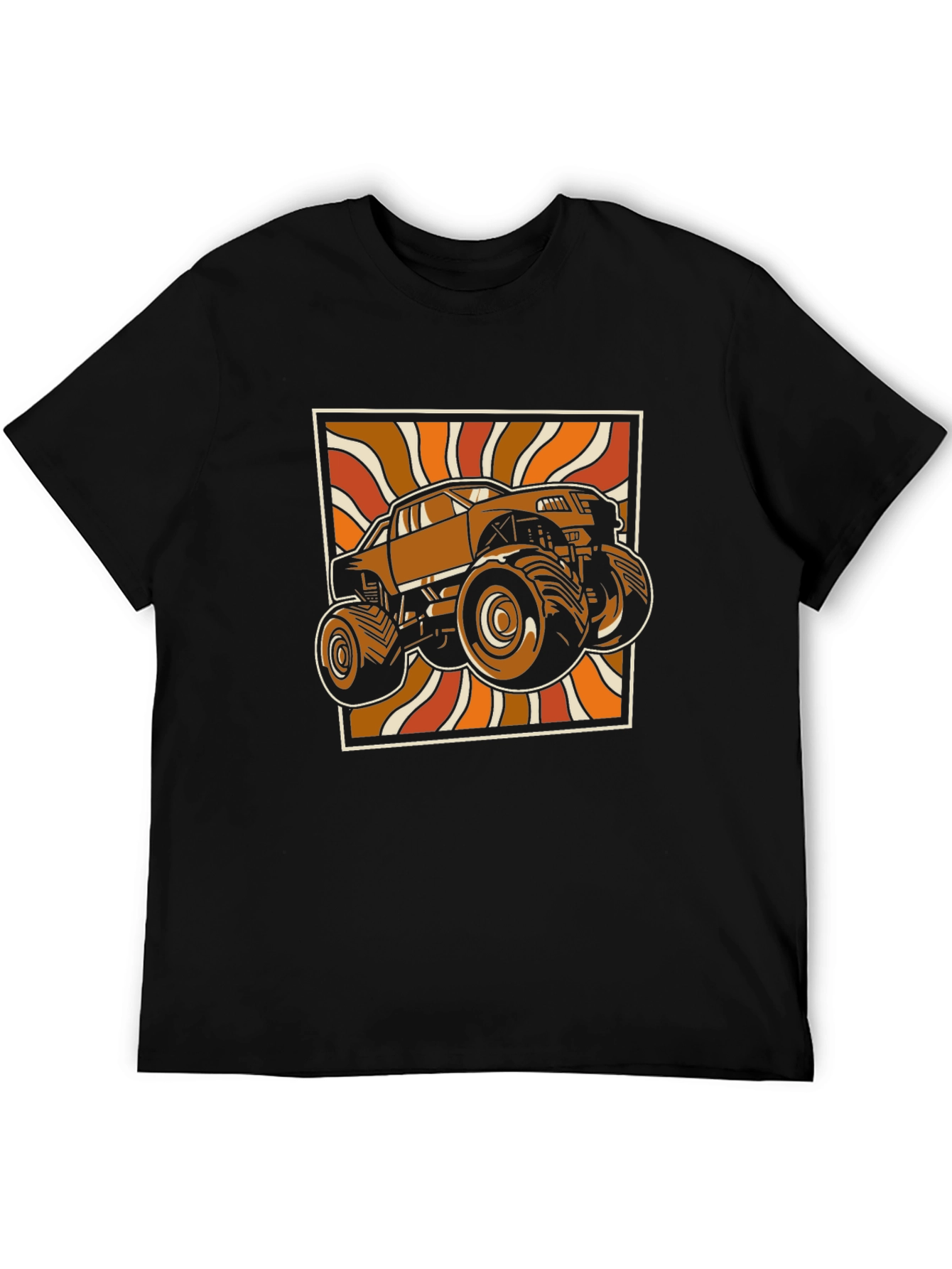 Retro Monster Truck Graphic Tee - Black
