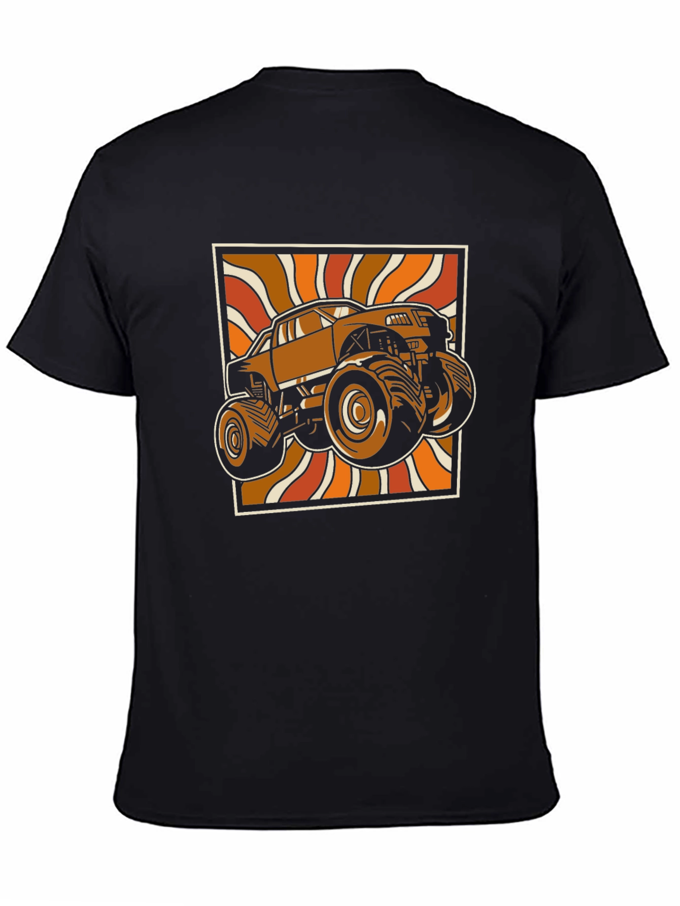 Retro Monster Truck Graphic Tee - Black