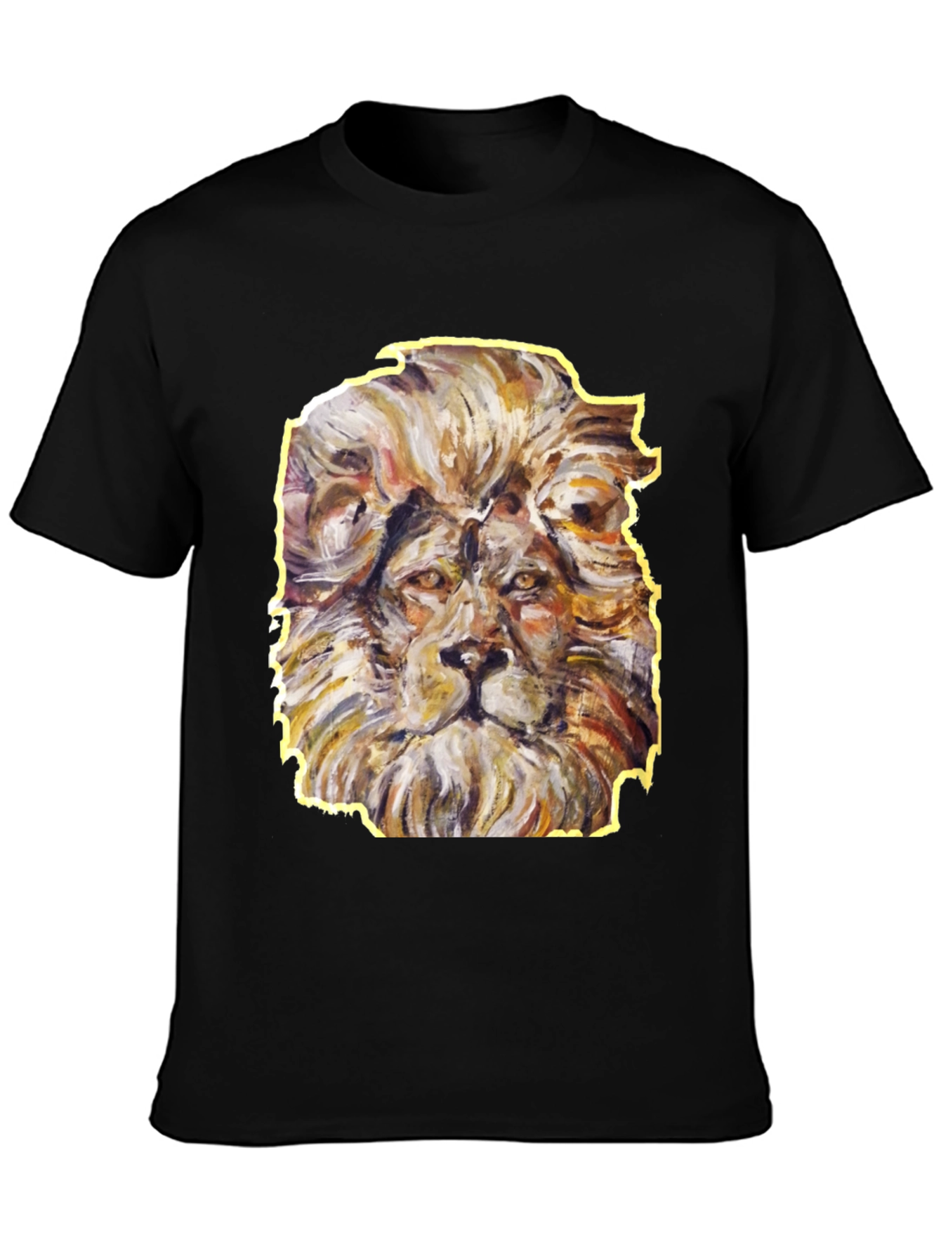 Lion Graphic Tee - Artistic Animal Print Shirt
