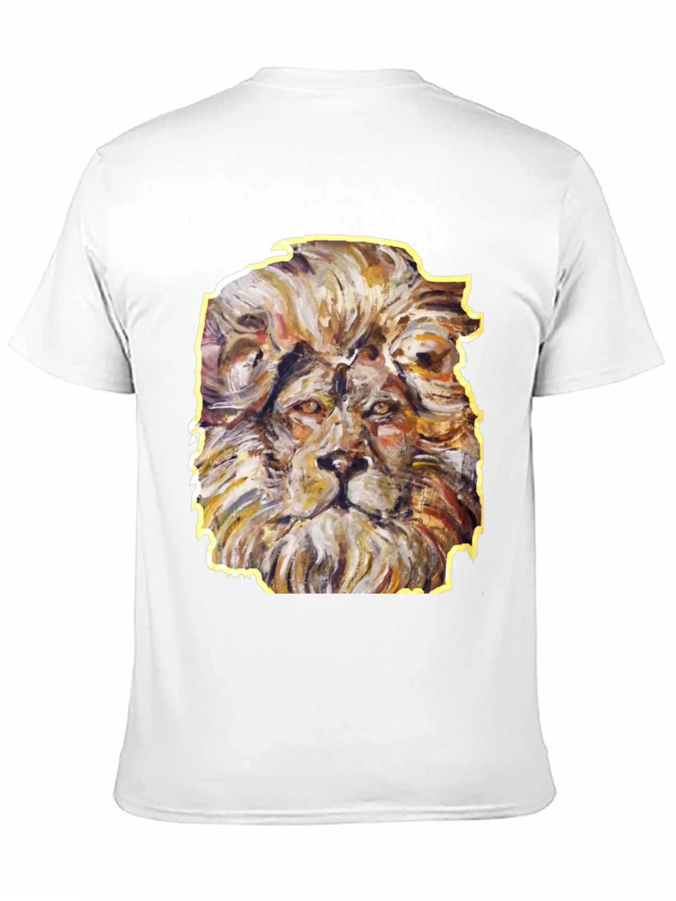 Lion Graphic Tee - Artistic Animal Print Shirt