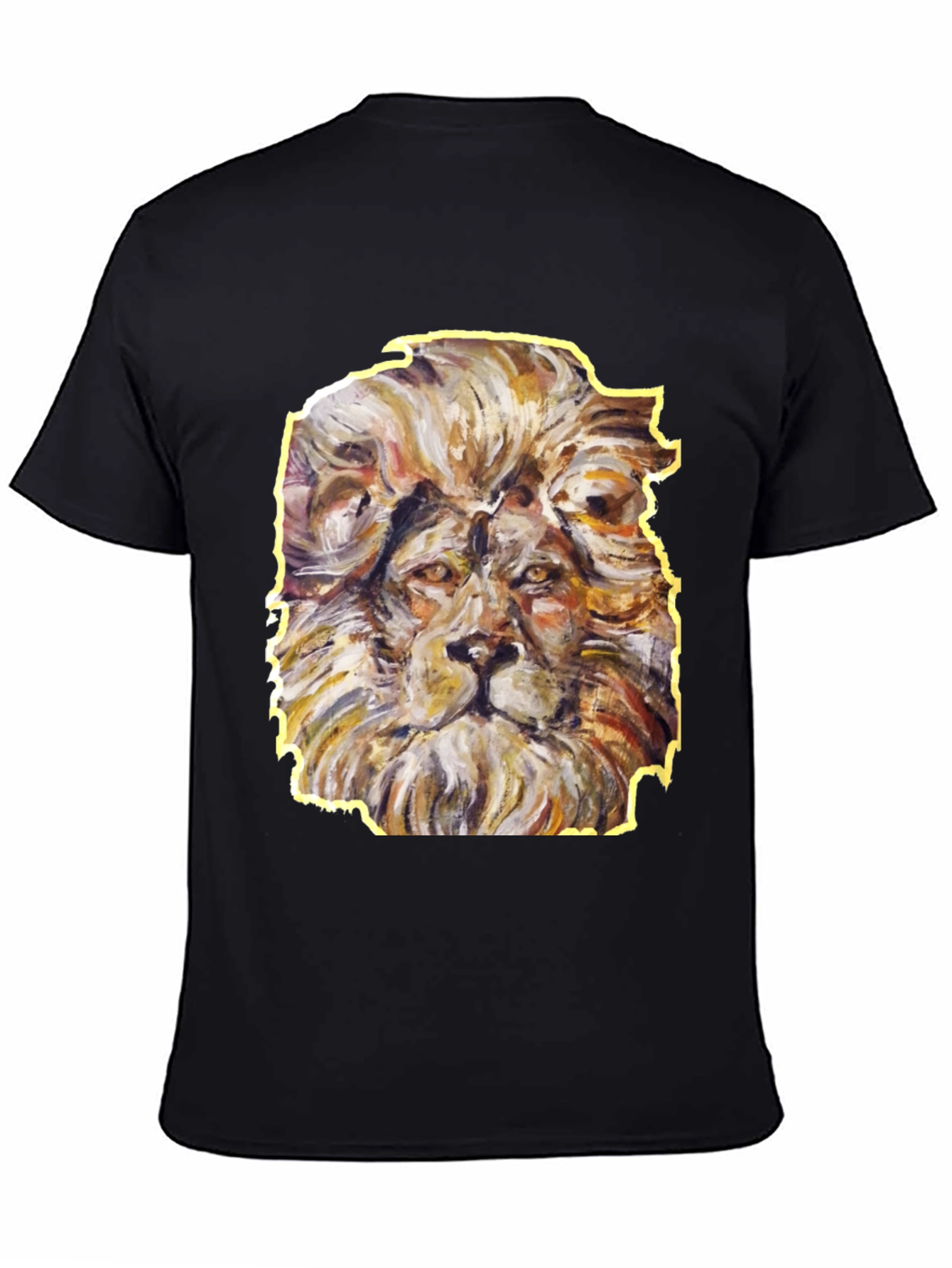 Lion Graphic Tee - Artistic Animal Print Shirt