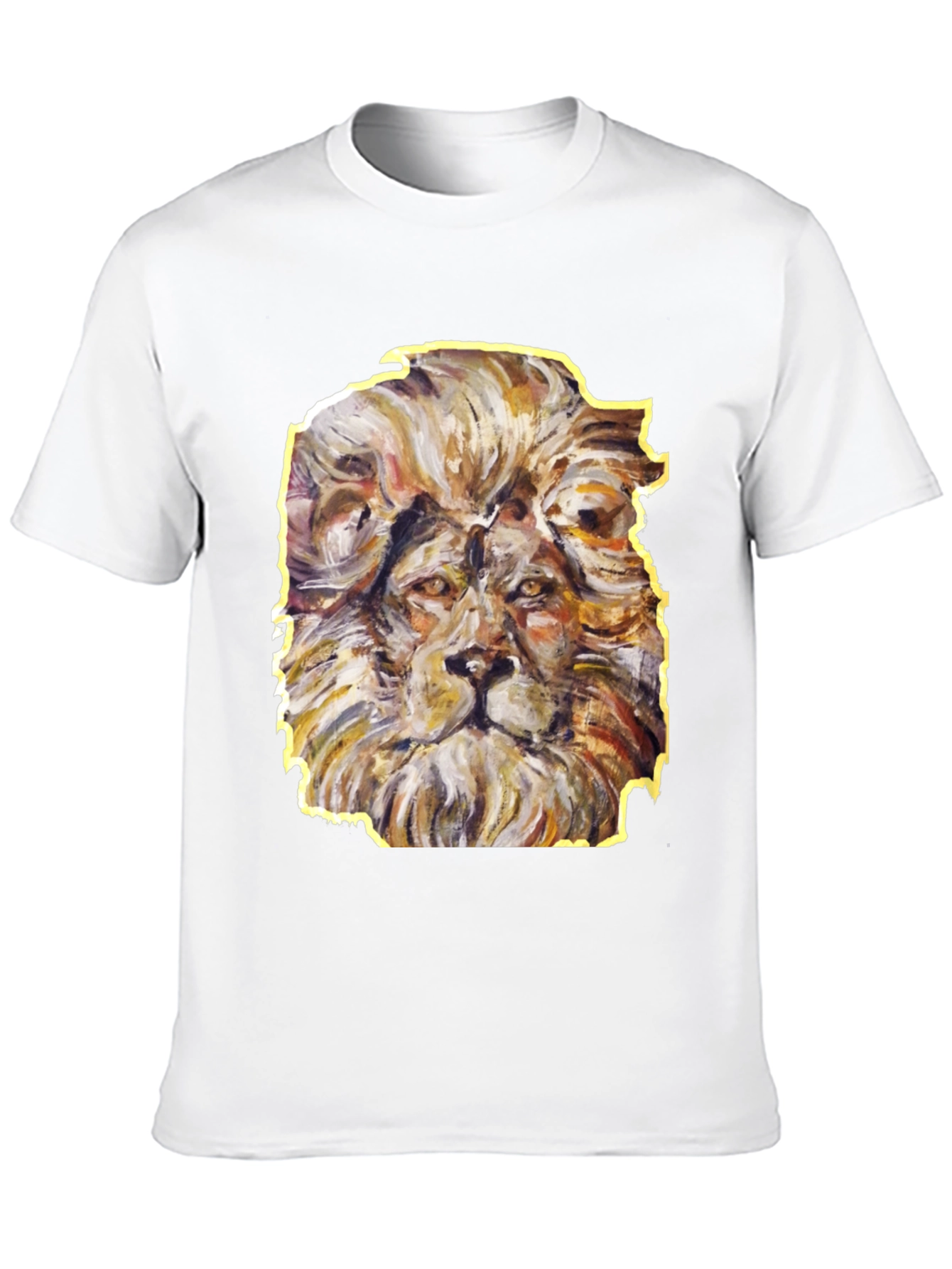 Lion Graphic Tee - Artistic Animal Print Shirt