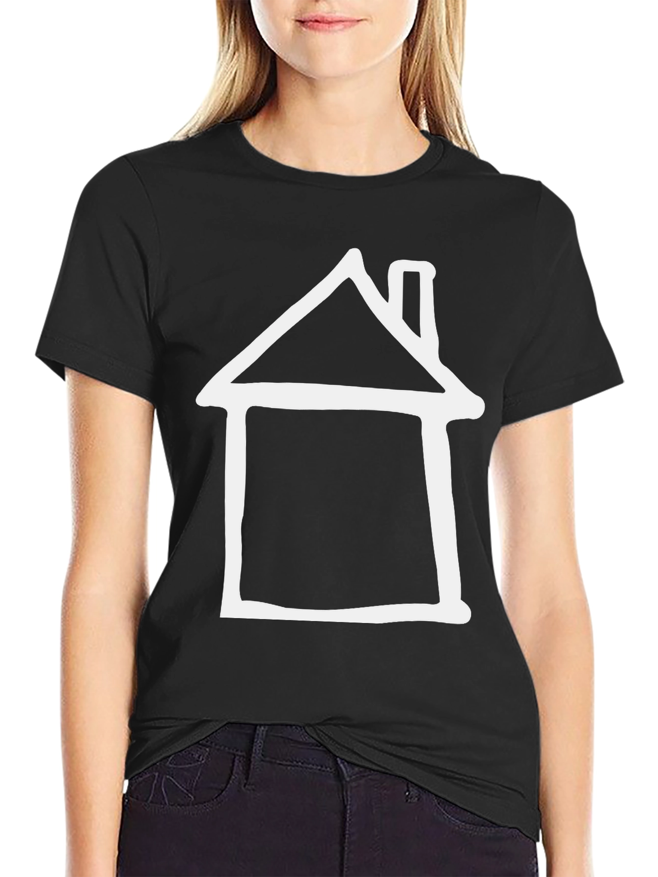 Minimalist House Graphic Tee - Modern Style