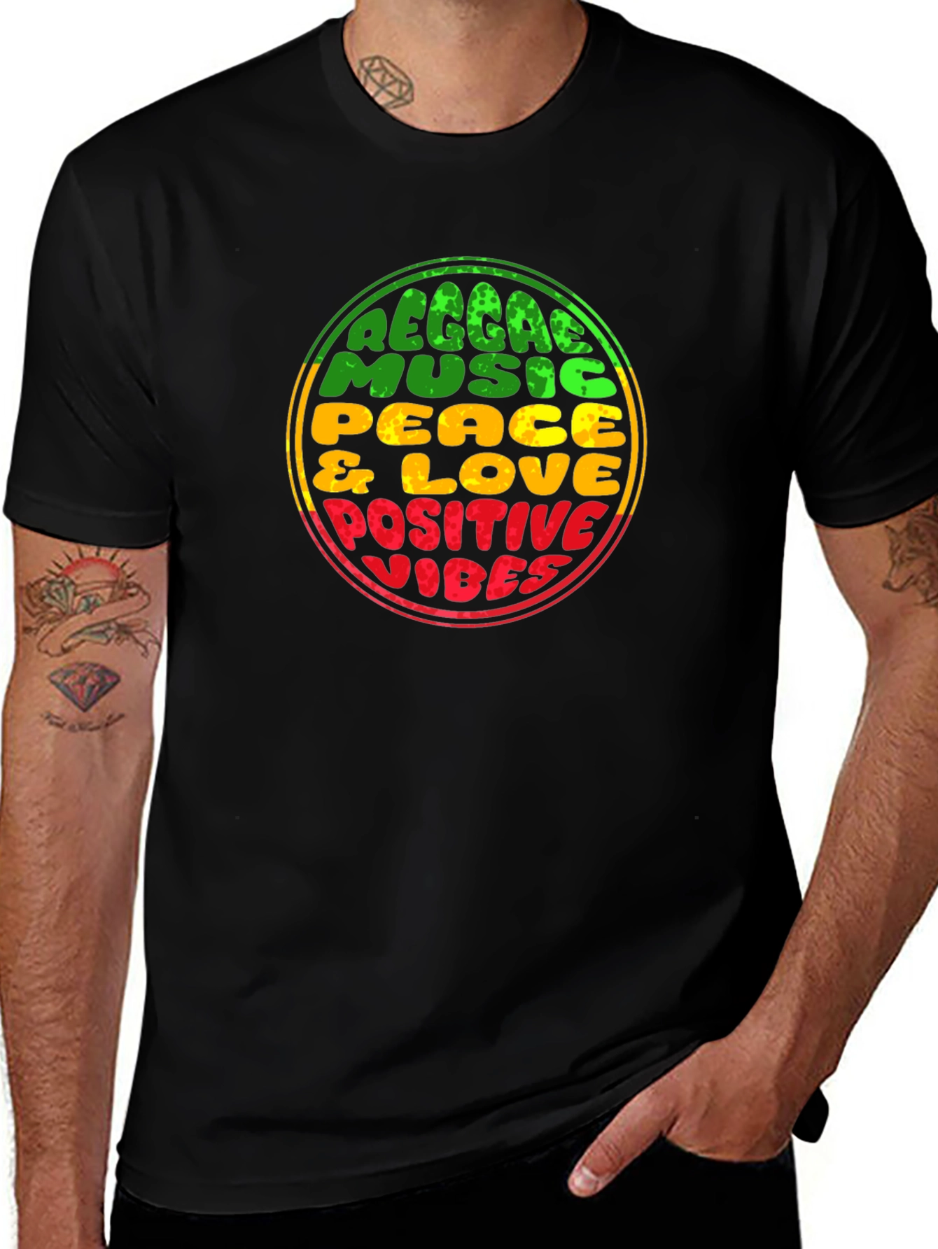 Reggae Music Positive Vibes Graphic Tee