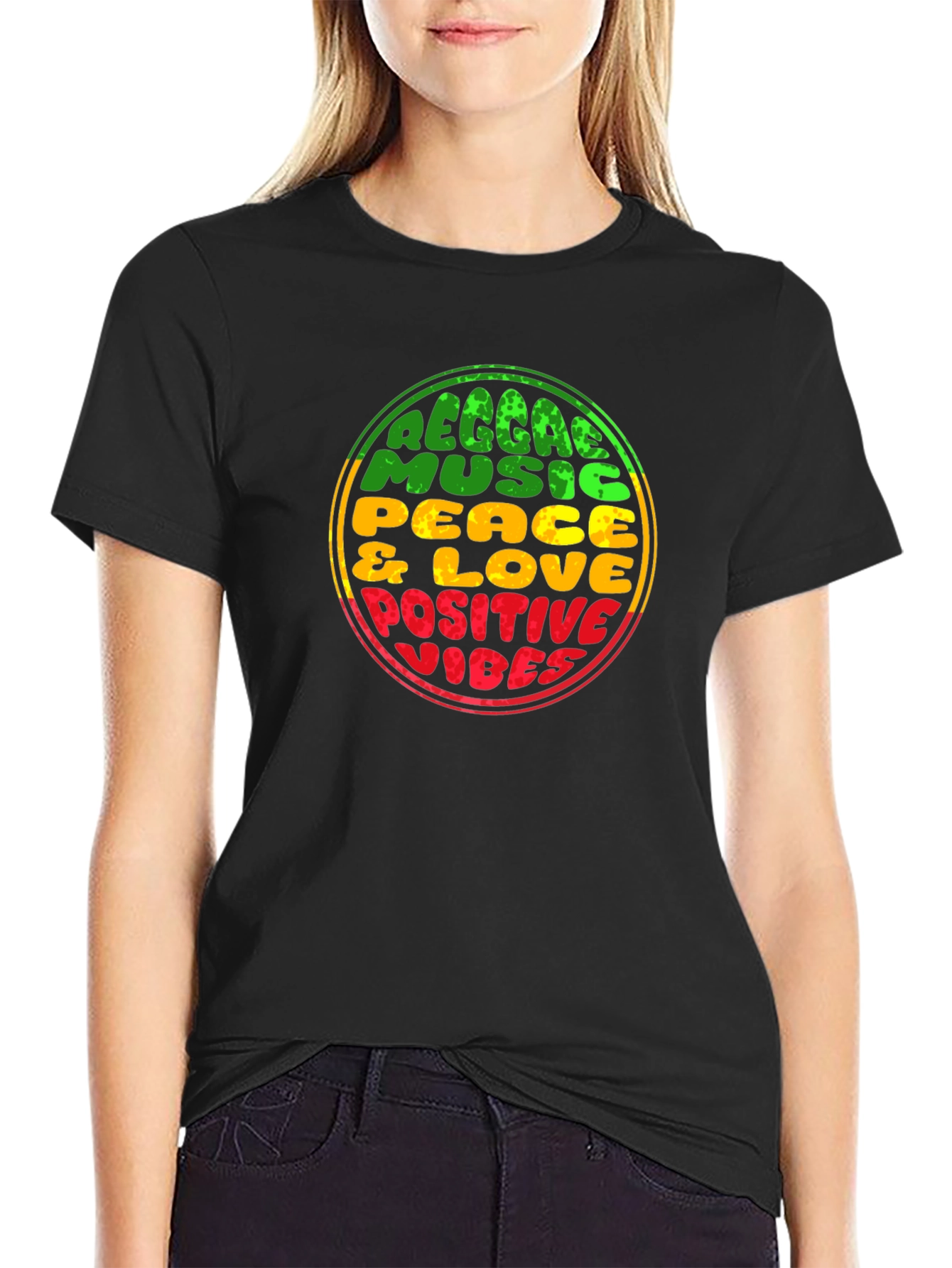 Reggae Music Positive Vibes Graphic Tee