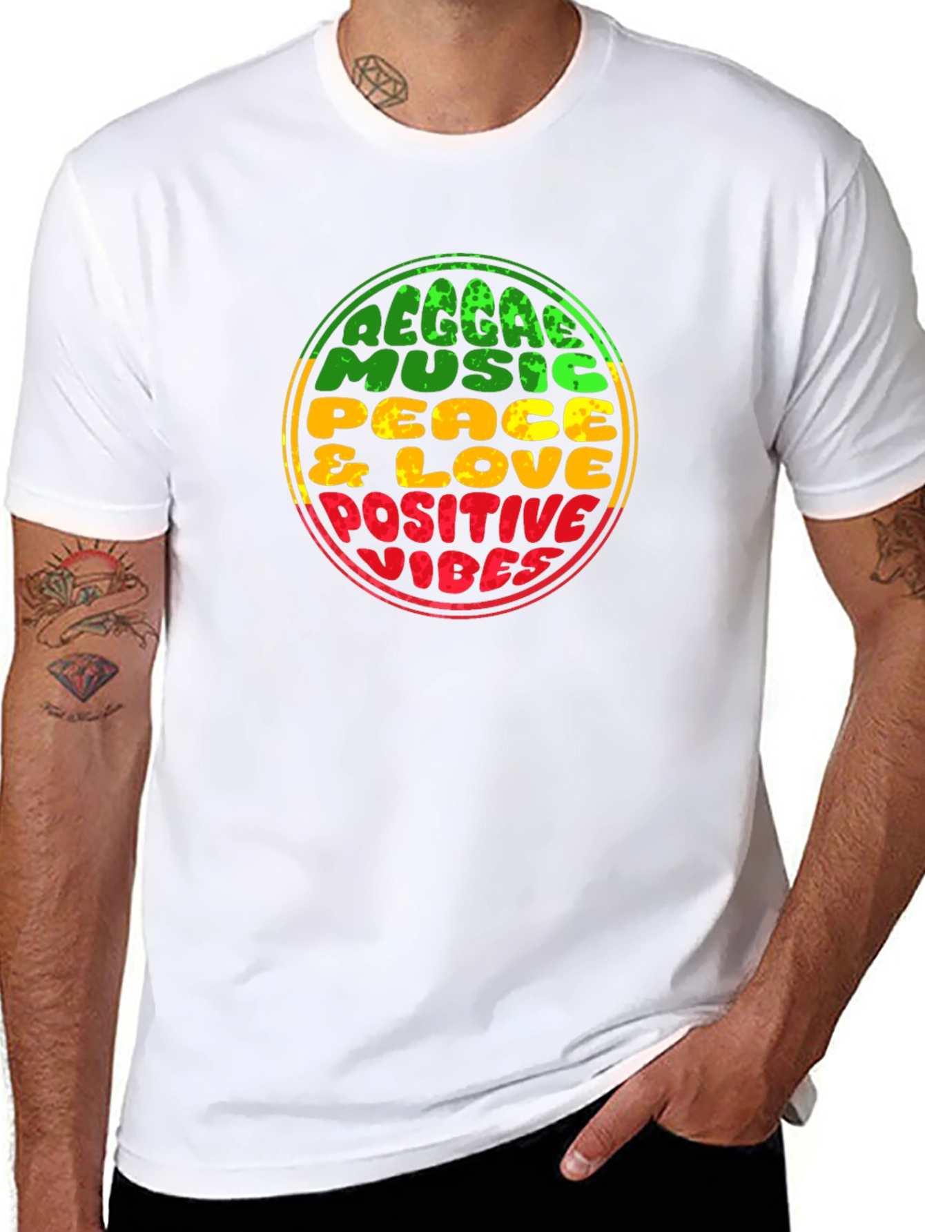 Reggae Music Positive Vibes Graphic Tee