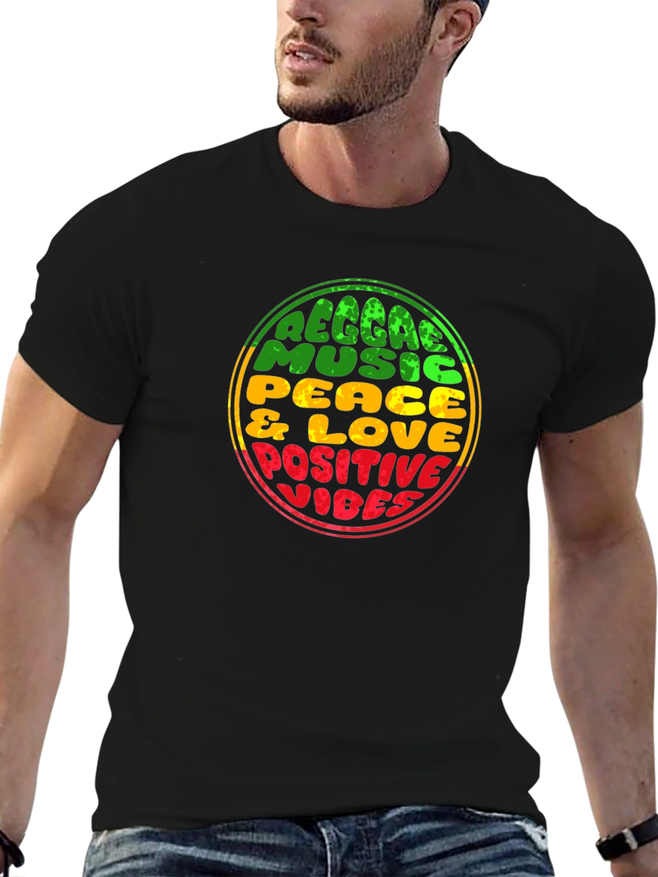 Reggae Music Positive Vibes Graphic Tee