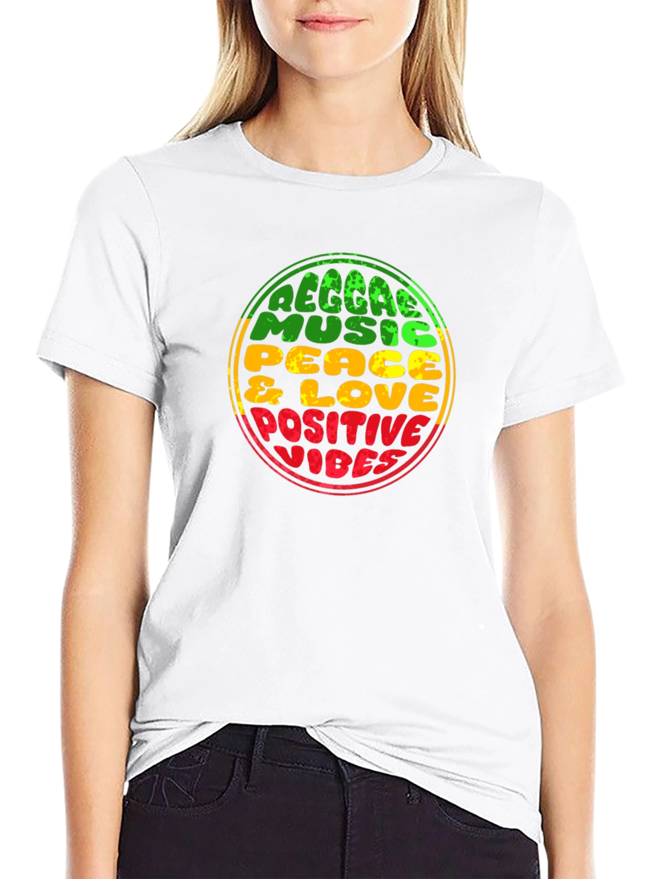 Reggae Music Positive Vibes Graphic Tee