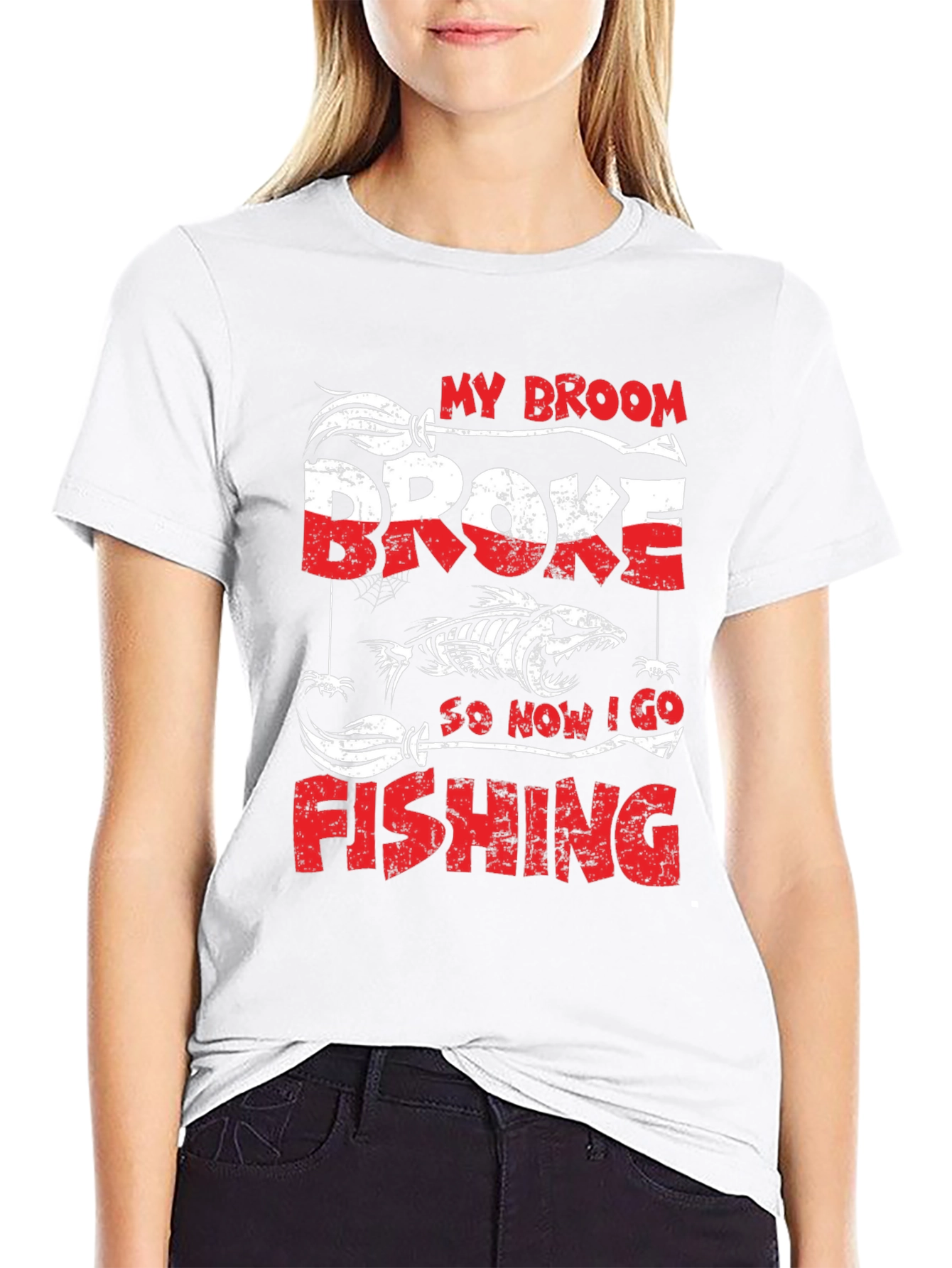 My Broom Broke Fishing T-Shirt