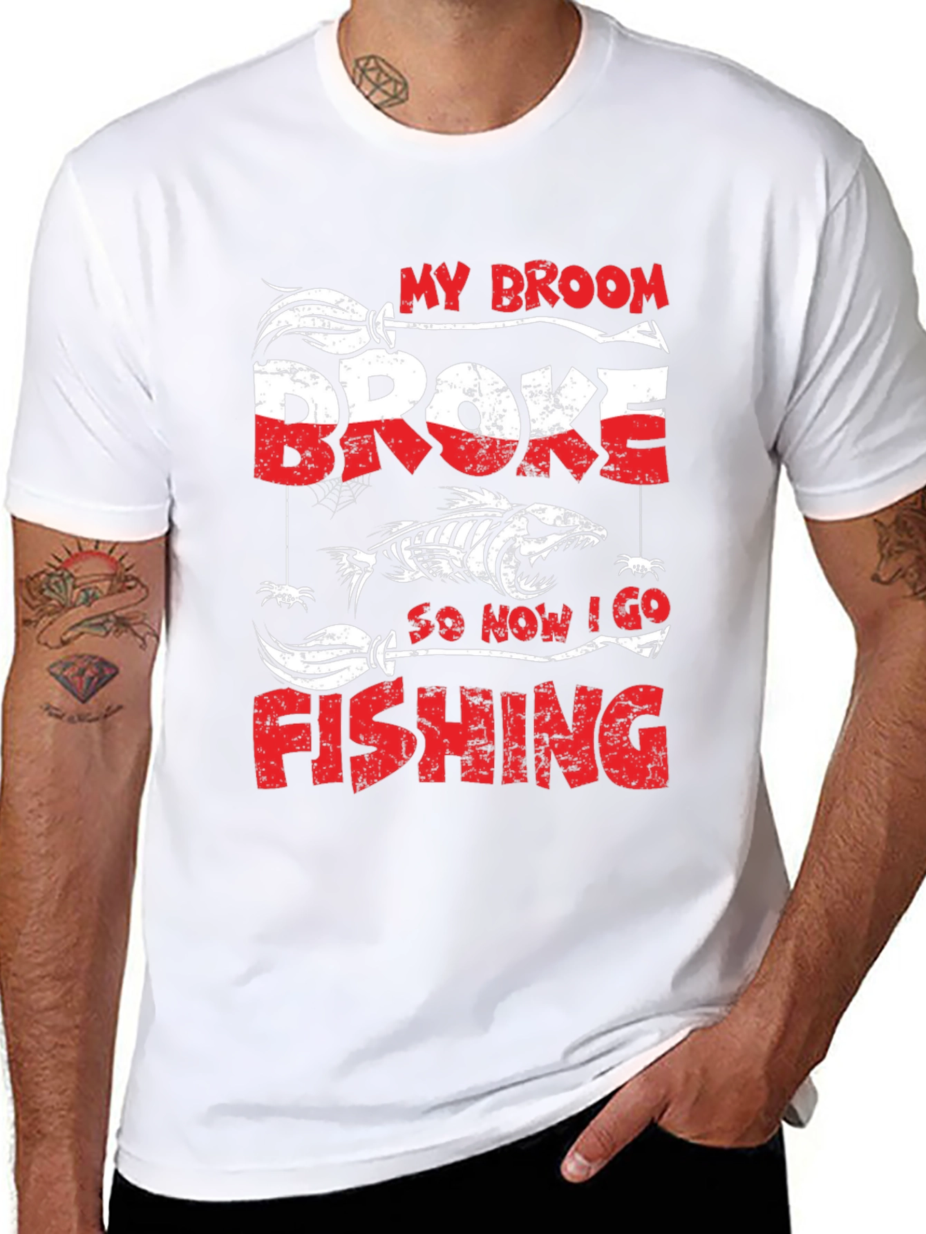 My Broom Broke Fishing T-Shirt