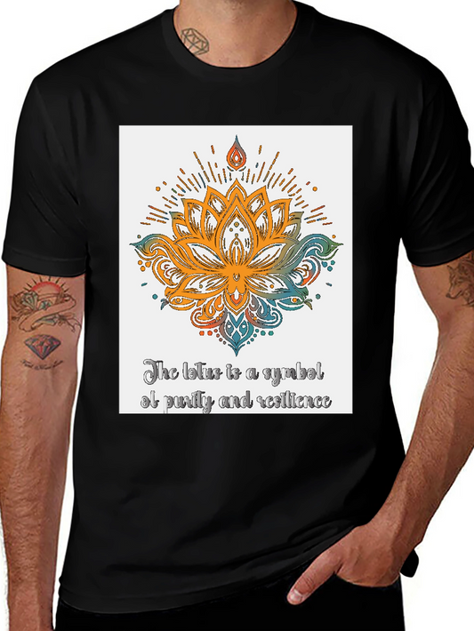 Lotus Symbol T-Shirt - Purity and Resilience