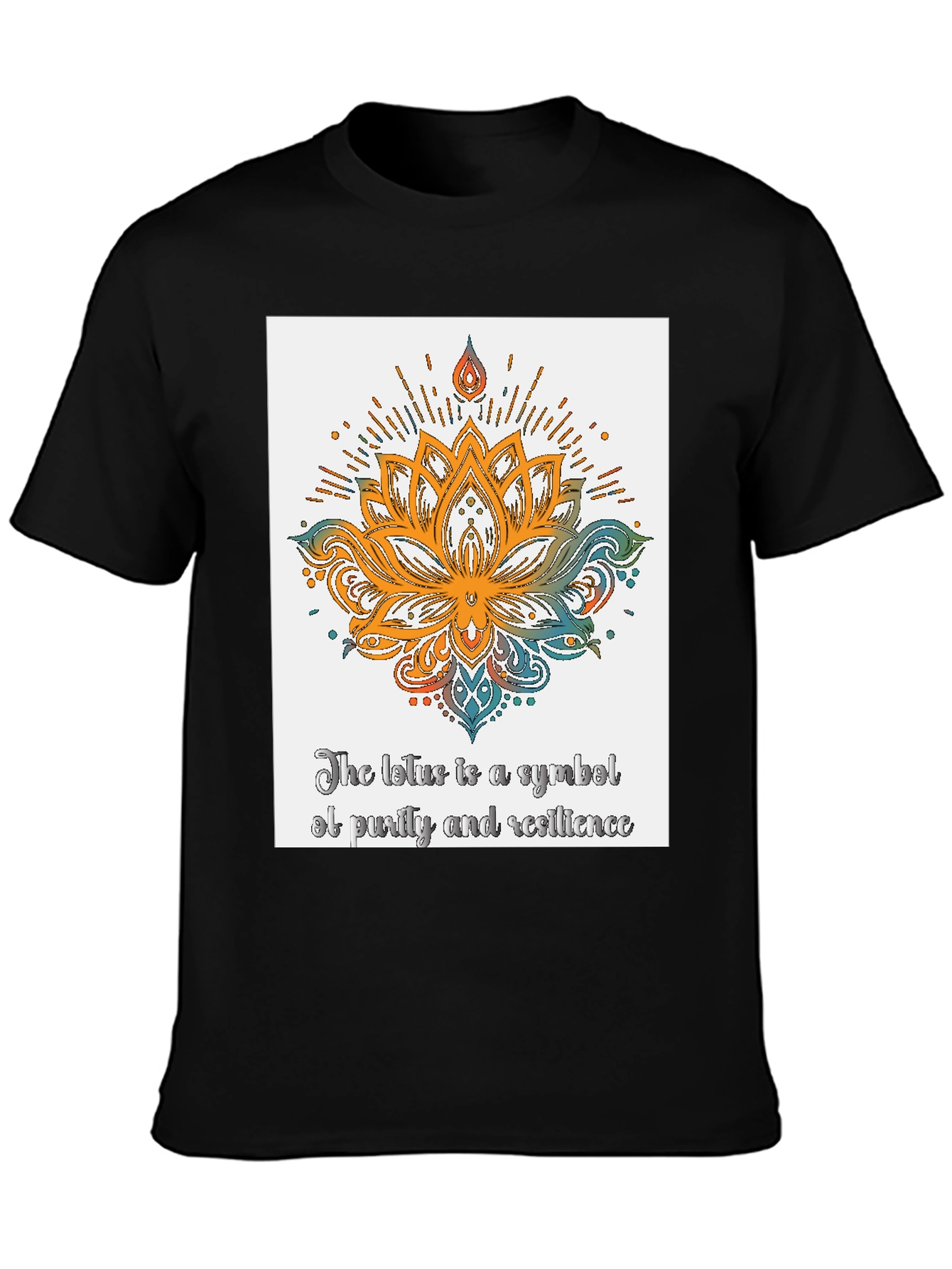 Lotus Symbol T-Shirt - Purity and Resilience