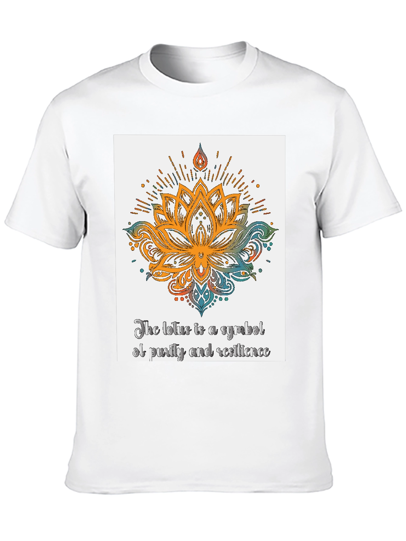 Lotus Symbol T-Shirt - Purity and Resilience