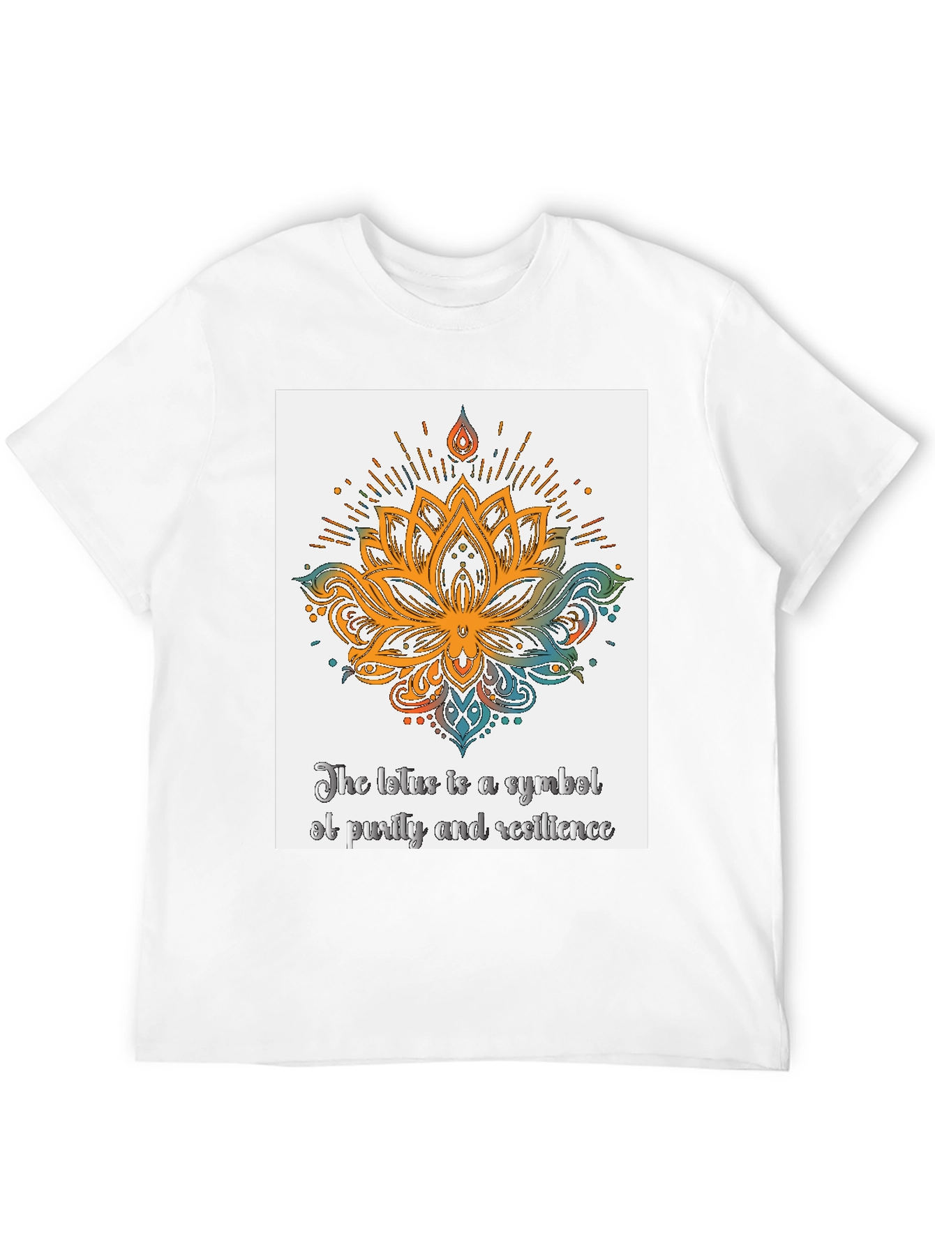 Lotus Symbol T-Shirt - Purity and Resilience