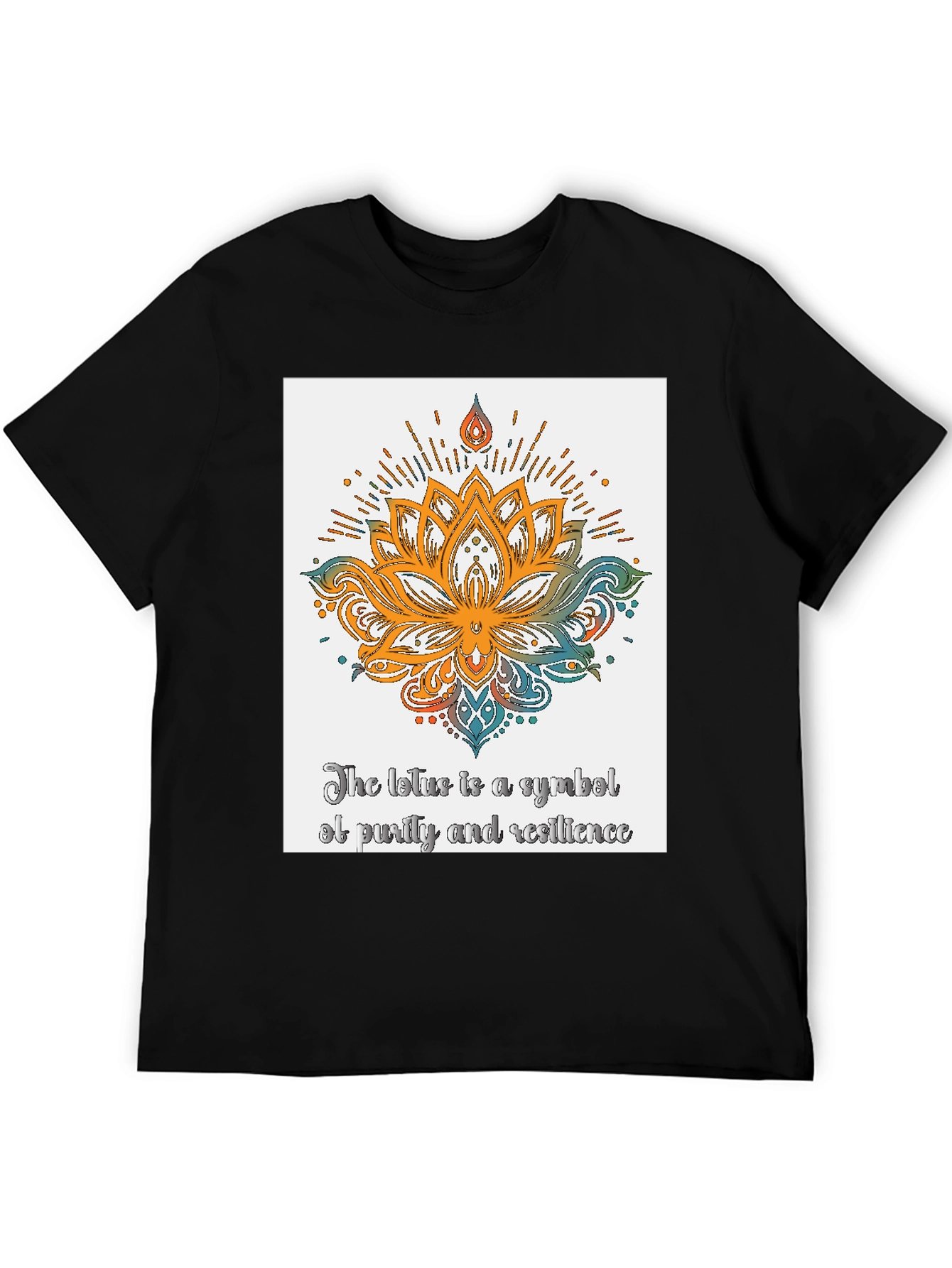 Lotus Symbol T-Shirt - Purity and Resilience