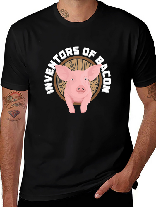 Inventors of Bacon Pig Graphic T-Shirt