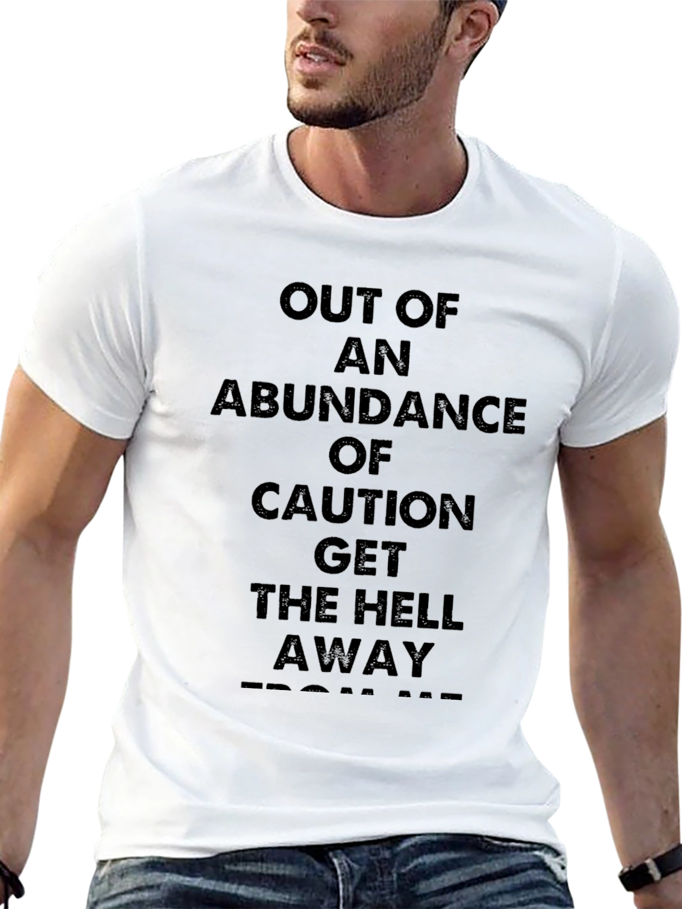 Caution T-Shirt: Get the Hell Away