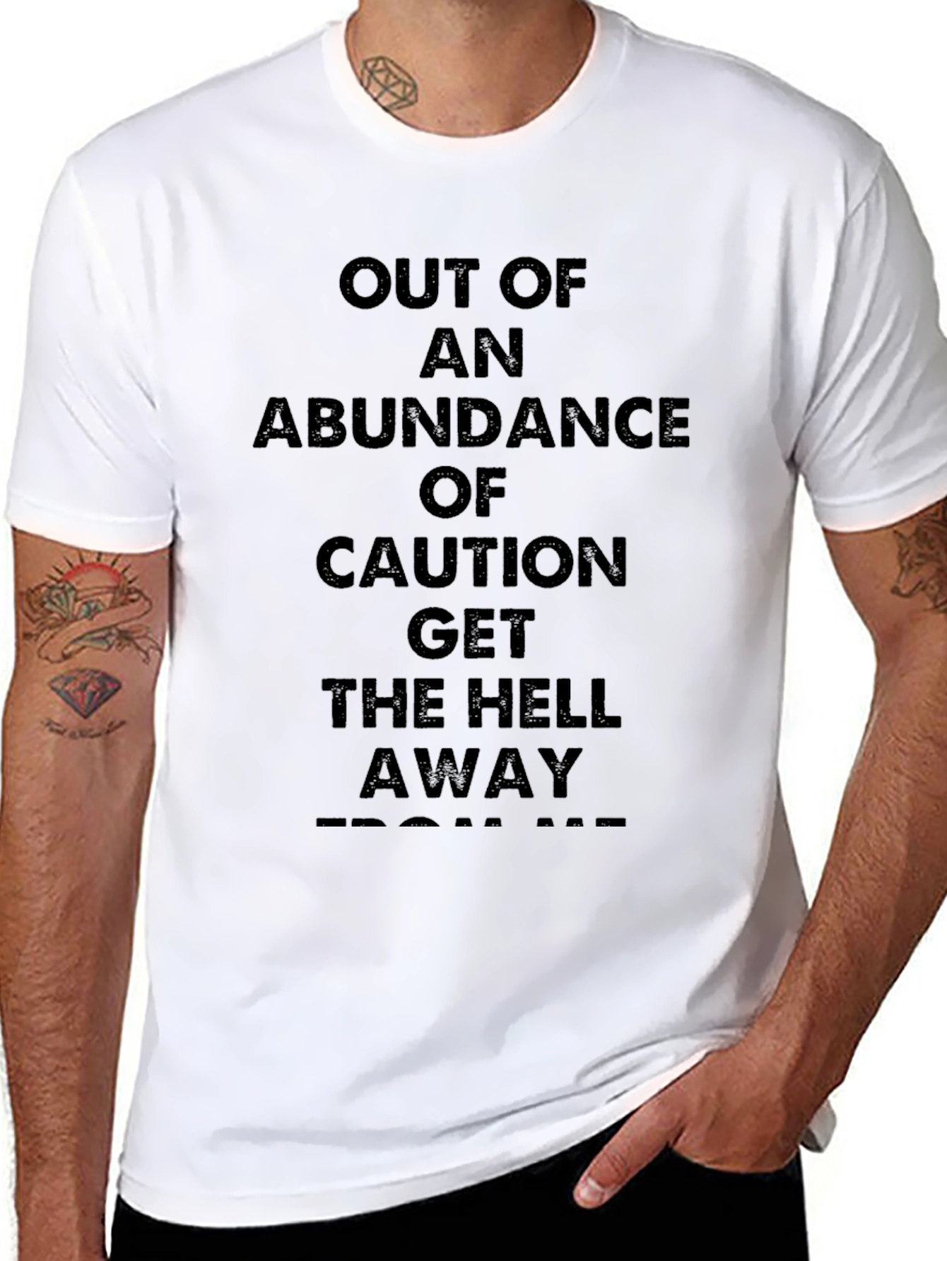 Caution T-Shirt: Get the Hell Away