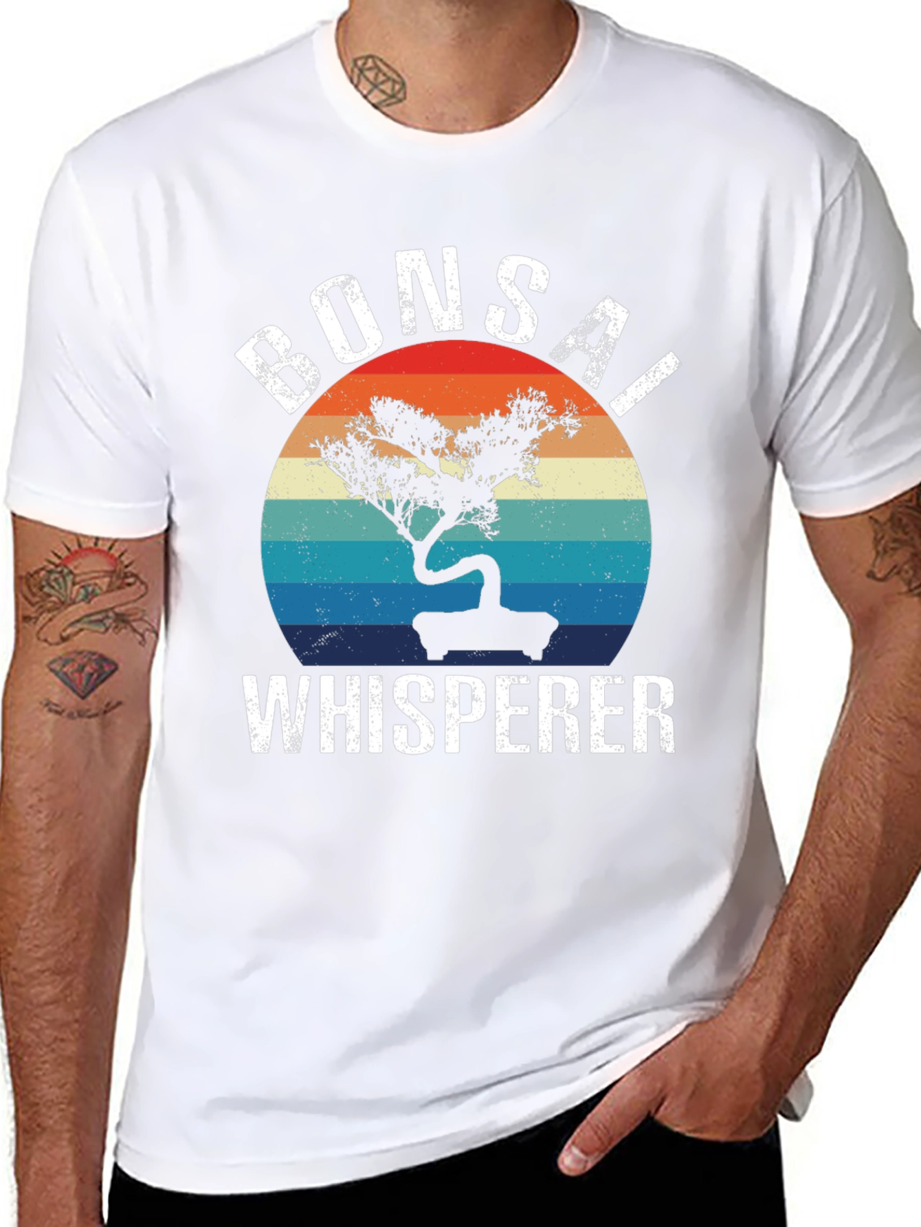 Bonsai Whisperer Retro Style Graphic Tee