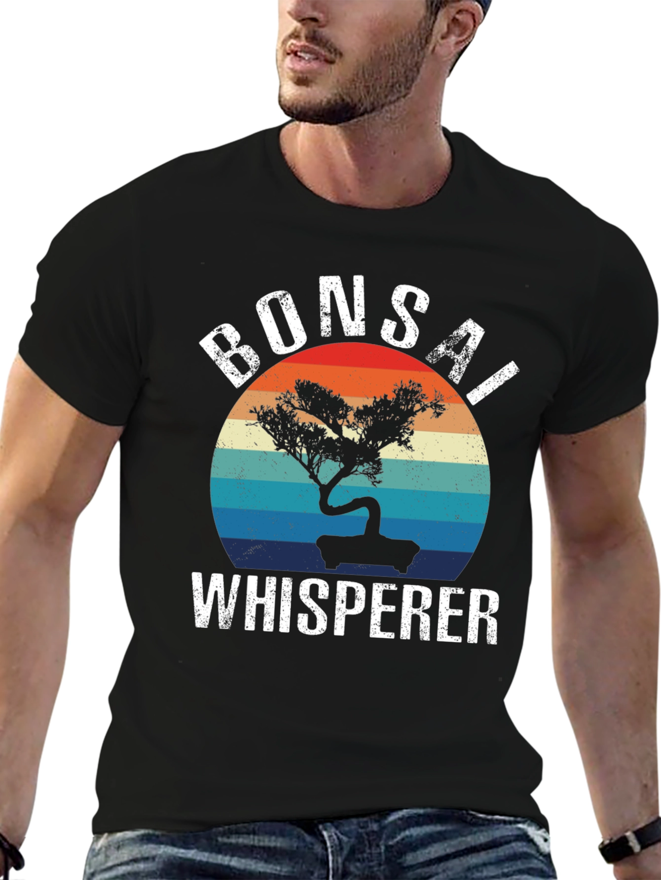 Bonsai Whisperer Retro Style Graphic Tee