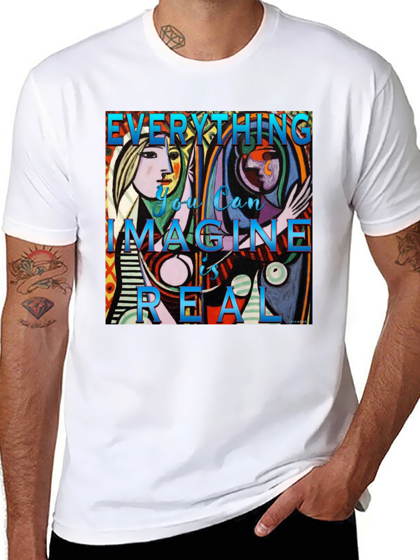Artistic Picasso Graphic Tee - Everything is Real