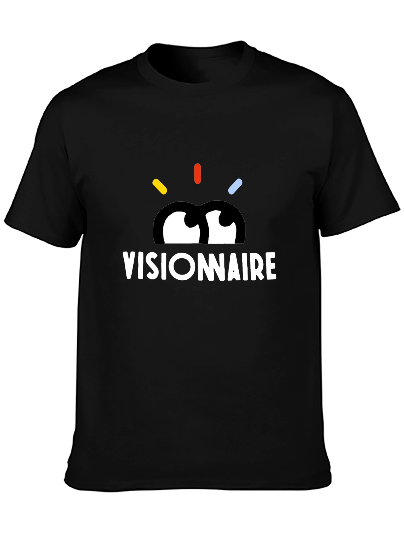 Visionnaire Graphic Black T-Shirt - Modern Eye Design