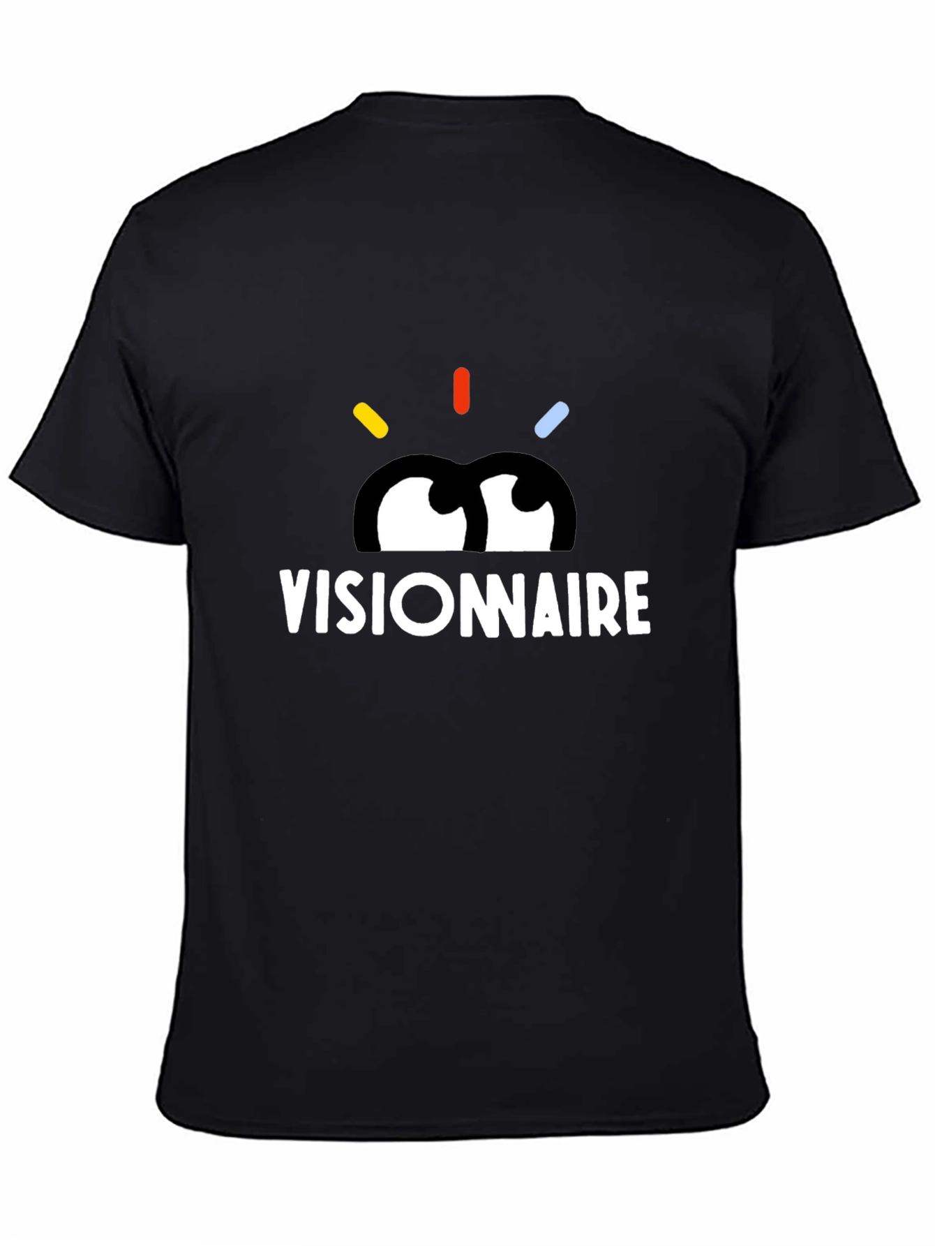 Visionnaire Graphic Black T-Shirt - Modern Eye Design