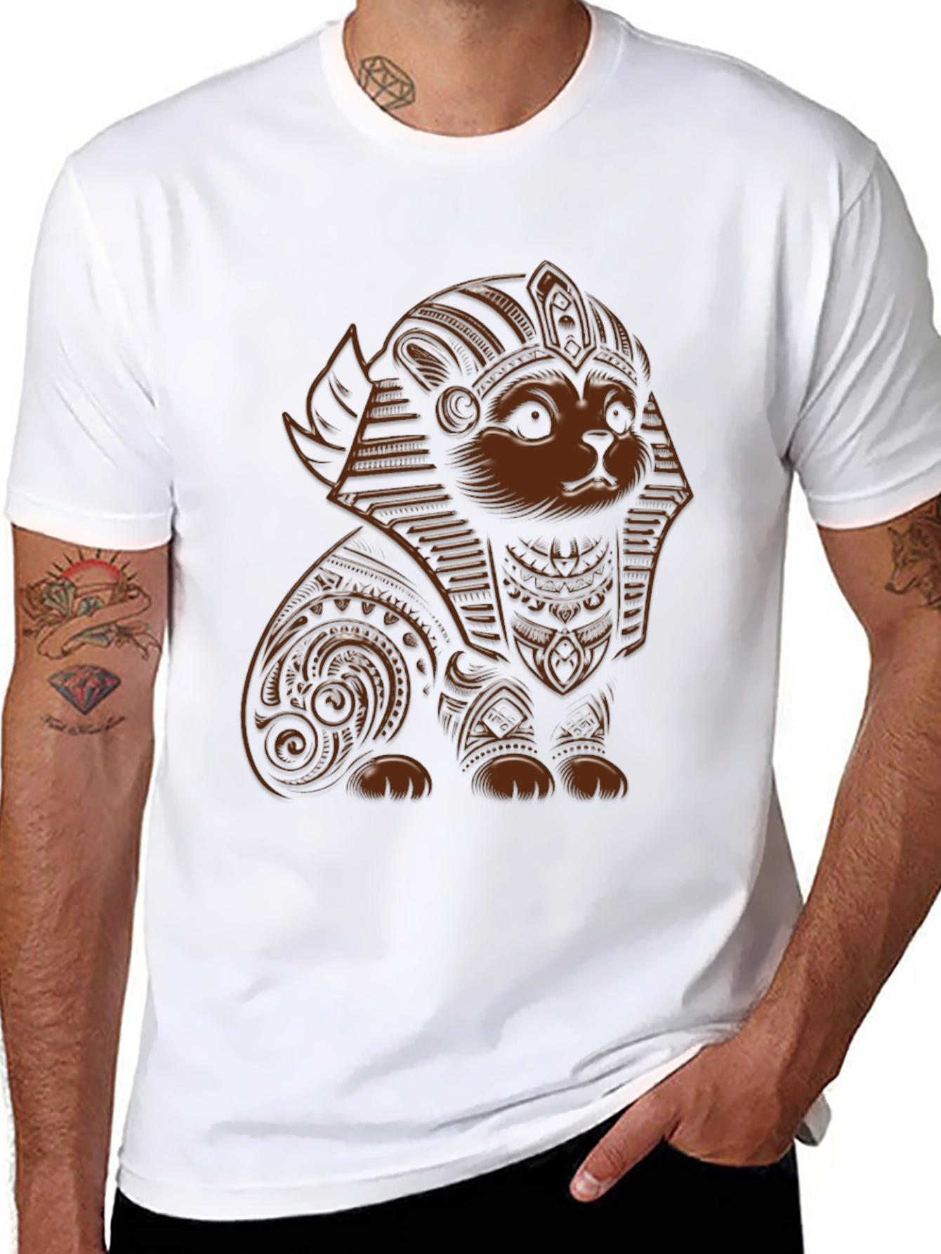 Egyptian Pharaoh Cat Graphic Tee