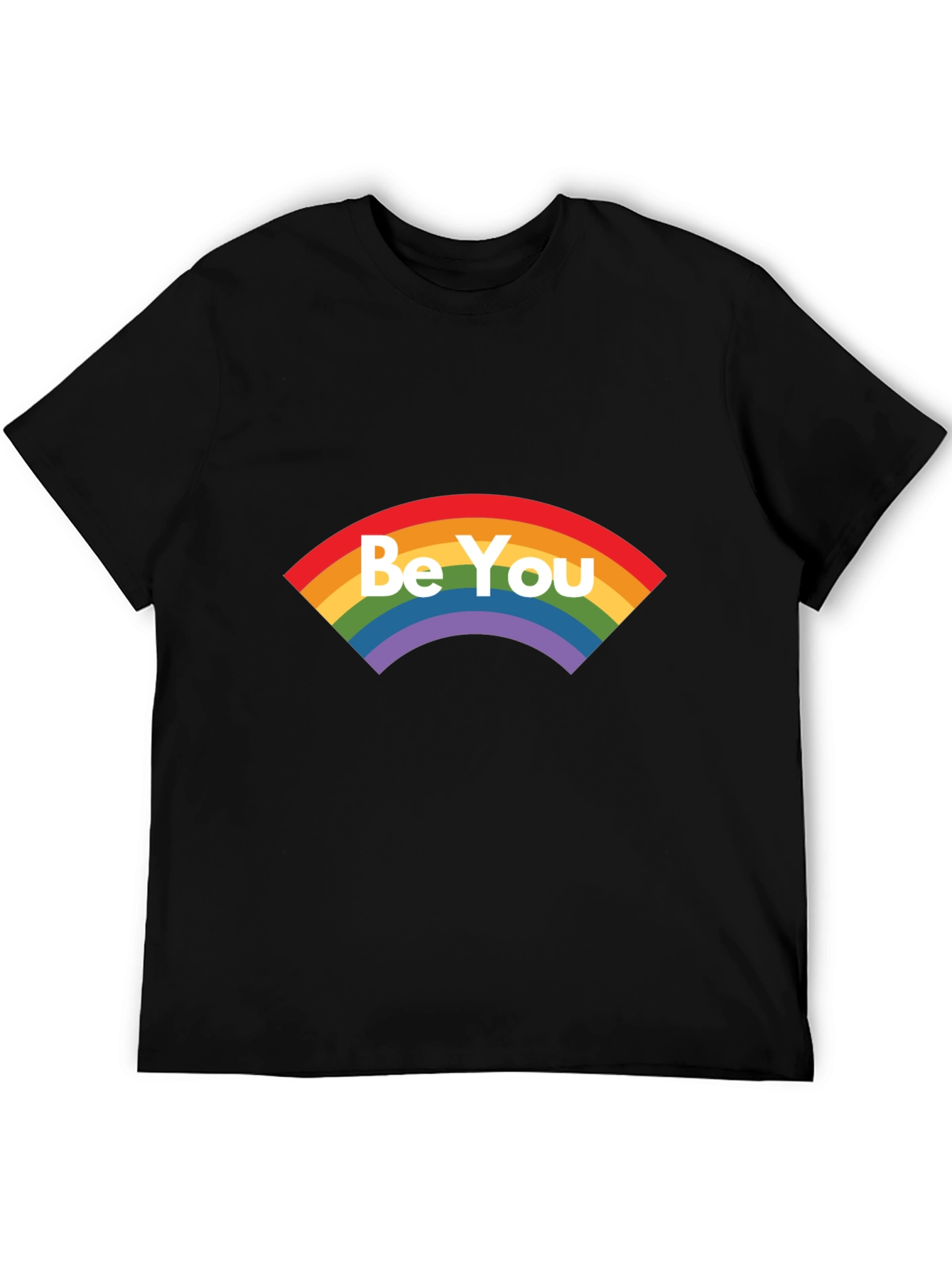 Be You Rainbow Graphic Tee - Soft Cotton Blend