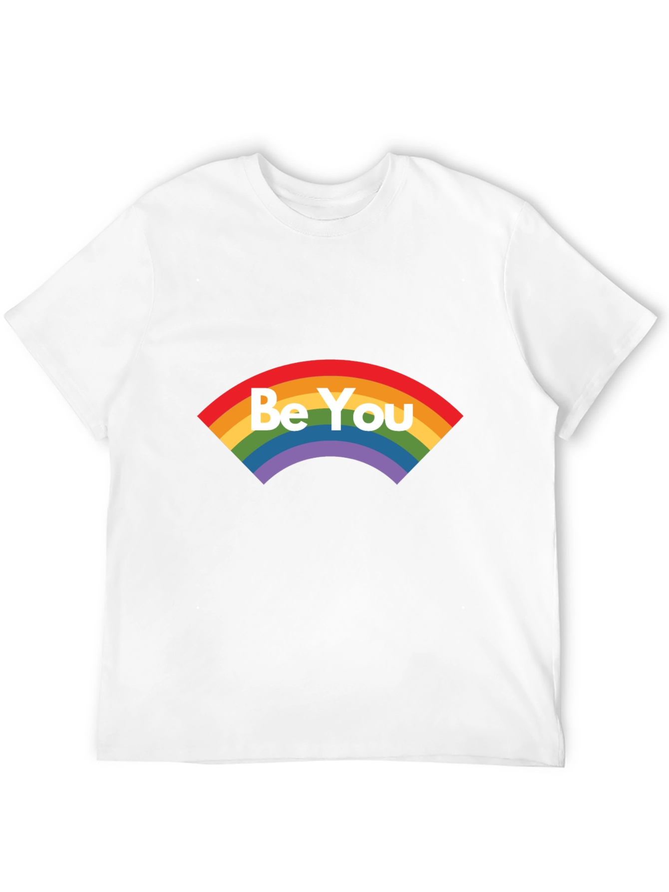 Be You Rainbow Graphic Tee - Soft Cotton Blend