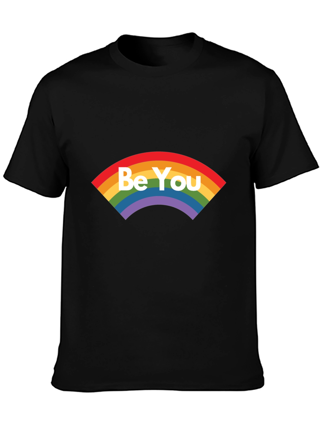 Be You Rainbow Graphic Tee - Soft Cotton Blend