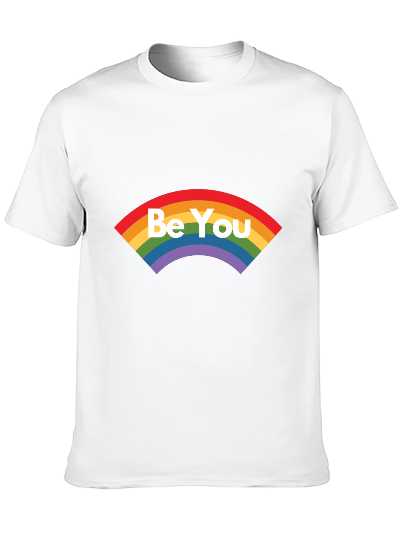 Be You Rainbow Graphic Tee - Soft Cotton Blend