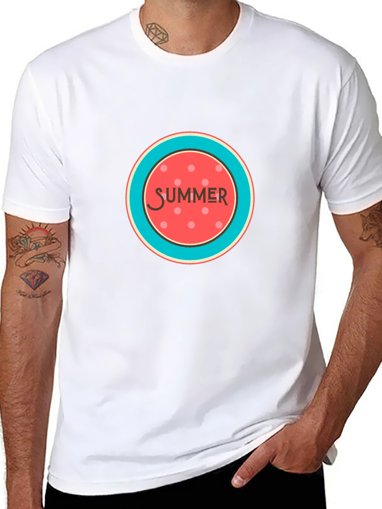Summer Graphic Black T-Shirt