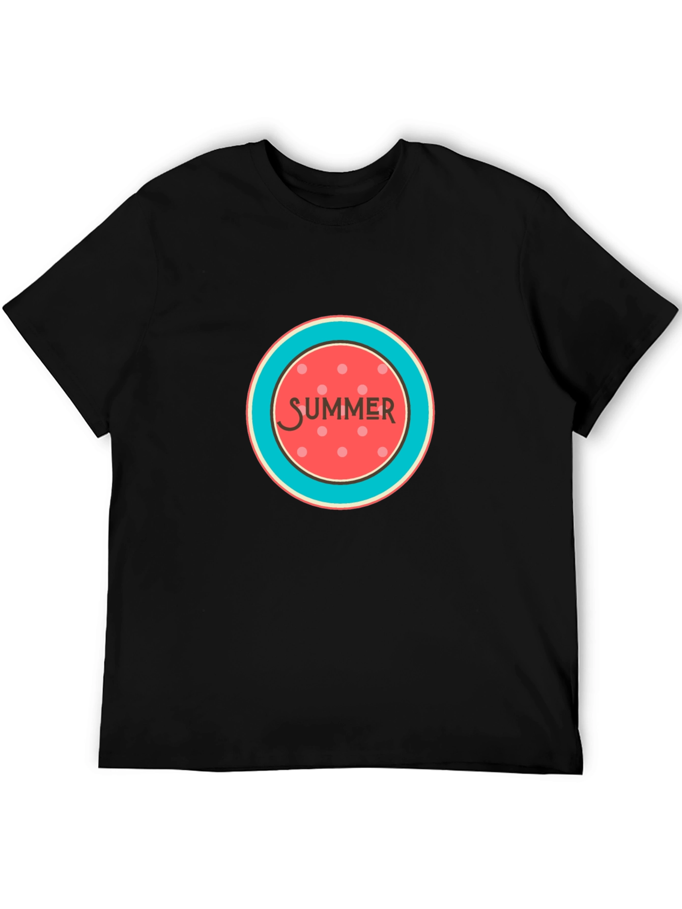 Summer Graphic Black T-Shirt
