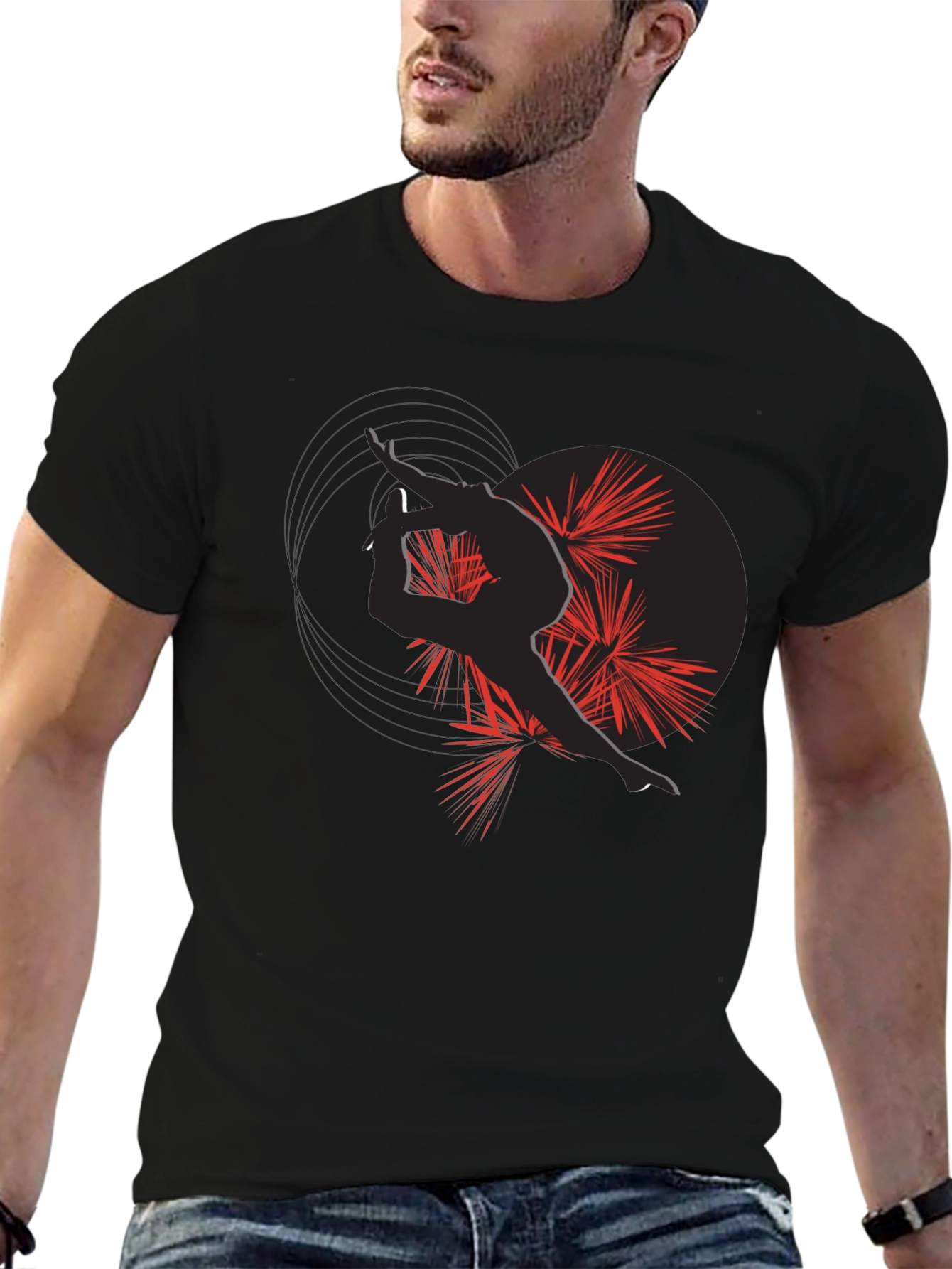 Artistic Silhouette Graphic Tee - Modern Style