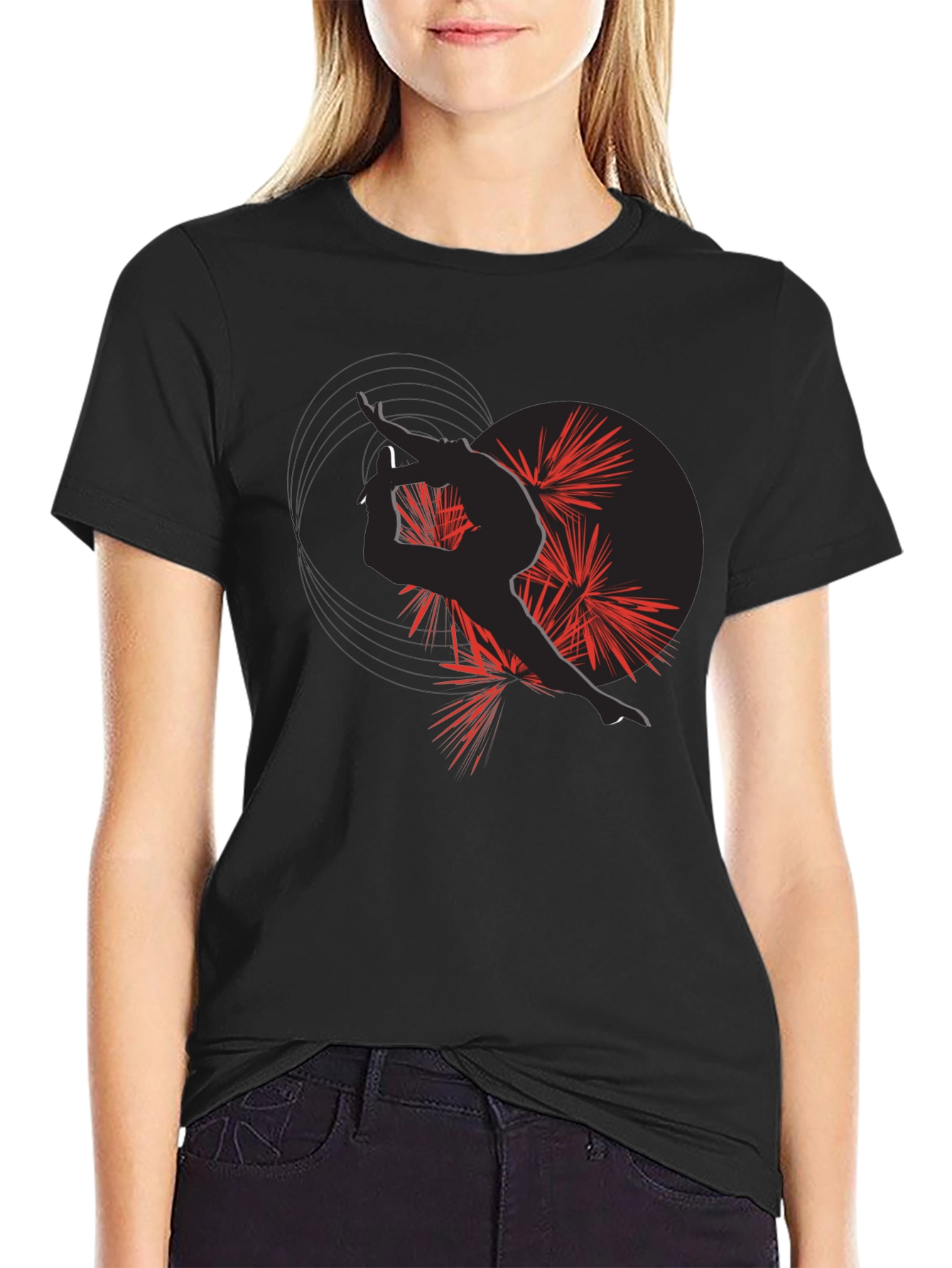 Artistic Silhouette Graphic Tee - Modern Style