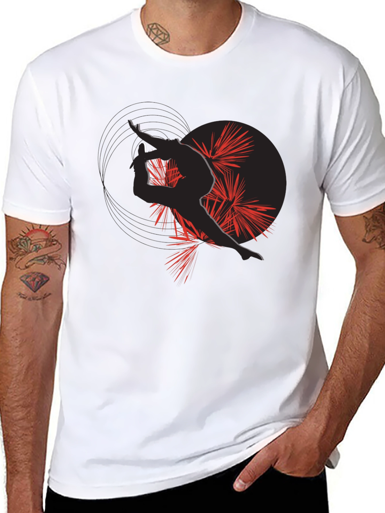 Artistic Silhouette Graphic Tee - Modern Style