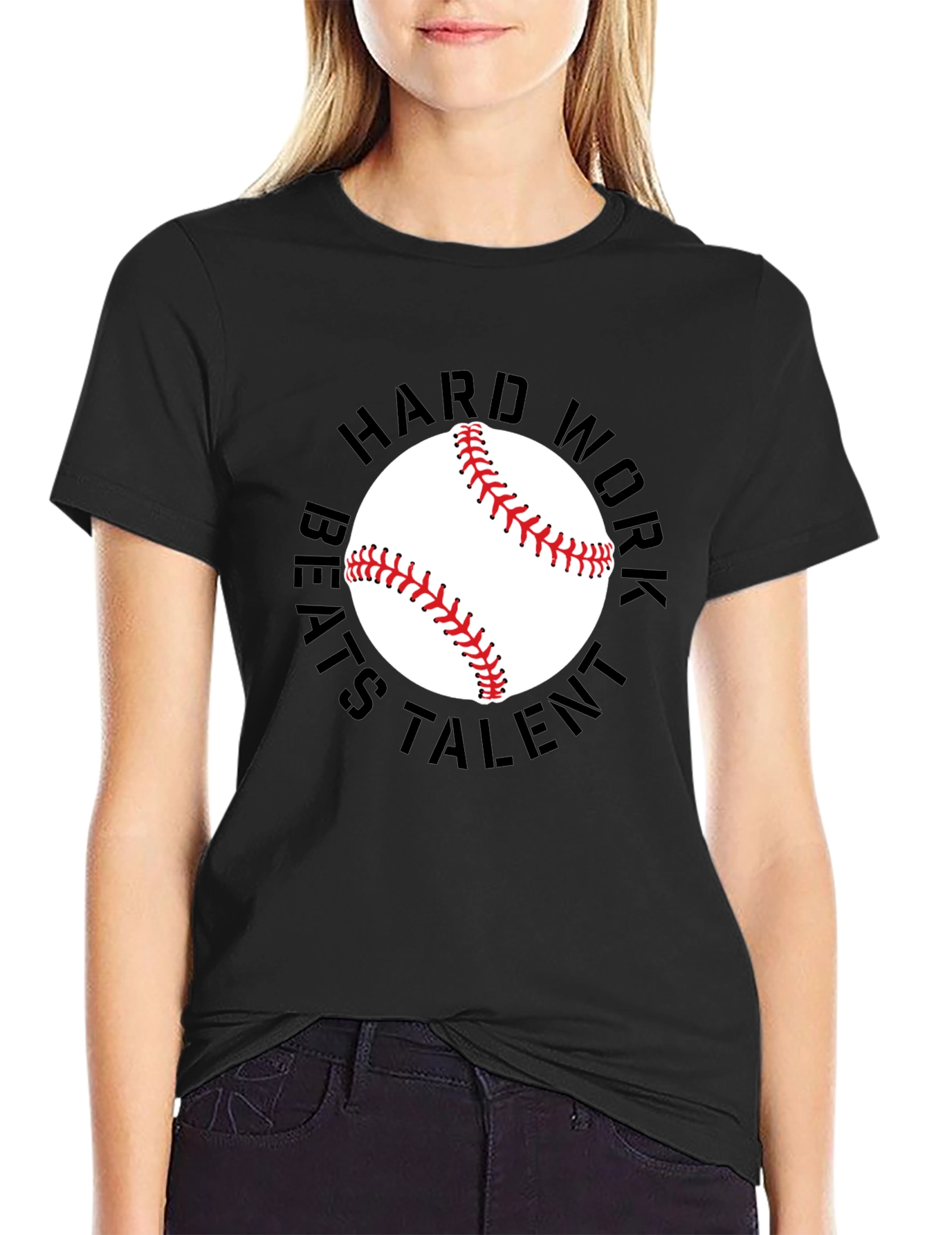 Hard Work Beats Talent Baseball T-Shirt