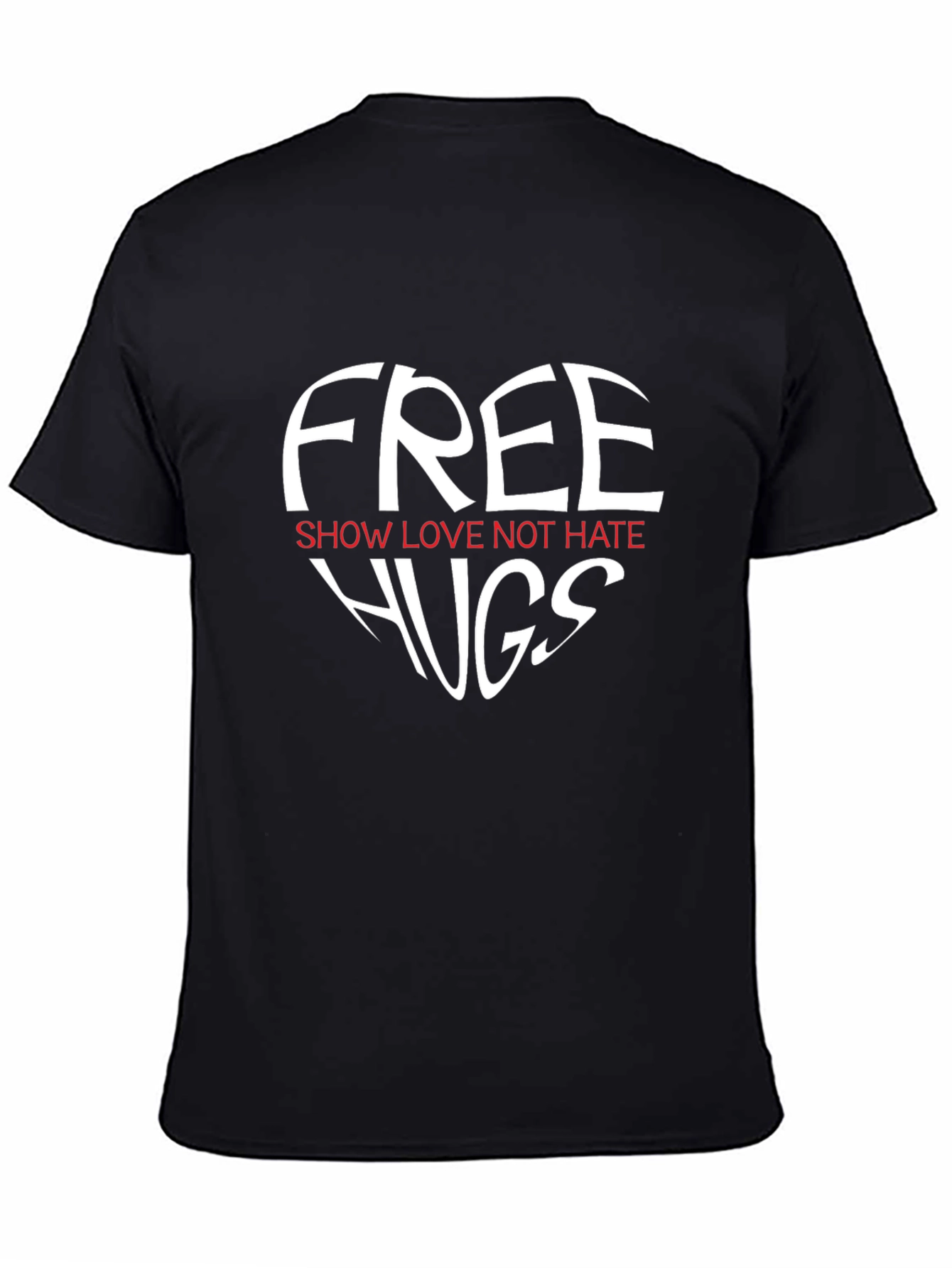 Free Hugs Graphic Tee - Show Love Not Hate
