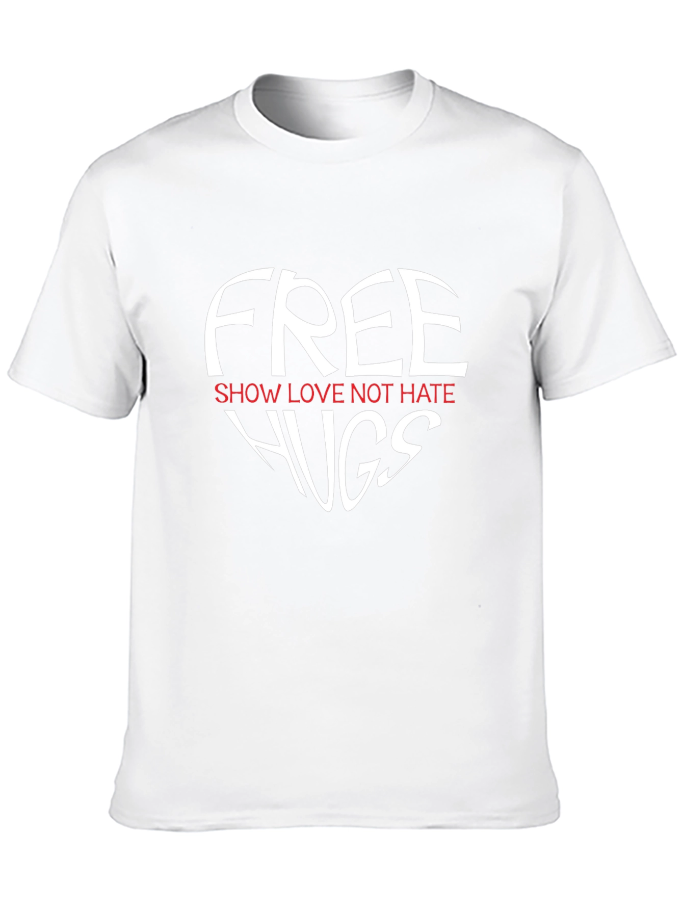 Free Hugs Graphic Tee - Show Love Not Hate