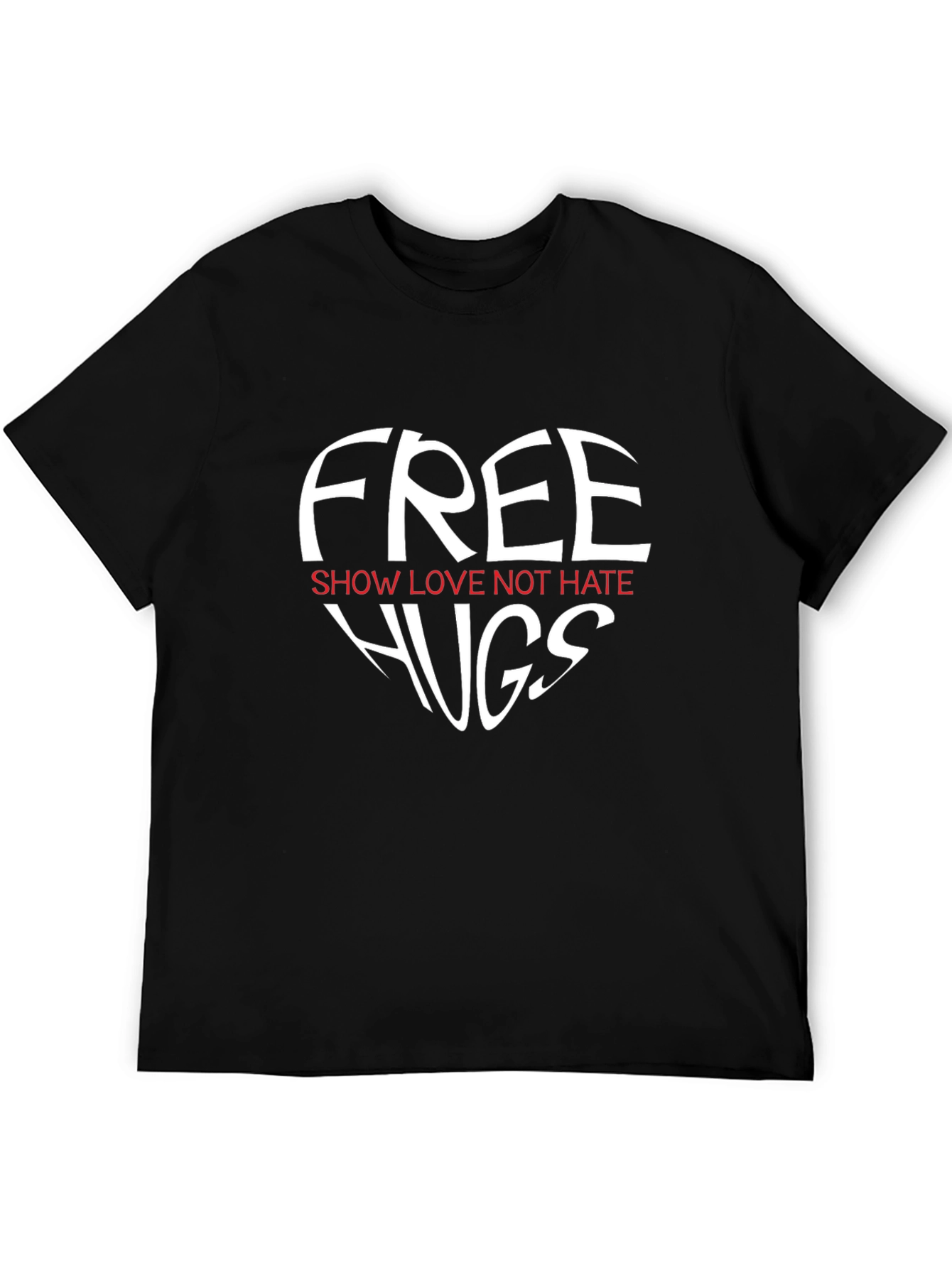 Free Hugs Graphic Tee - Show Love Not Hate