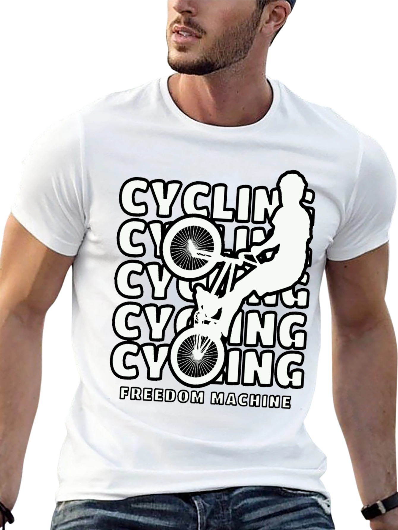 Cycling Freedom Machine Black T-Shirt
